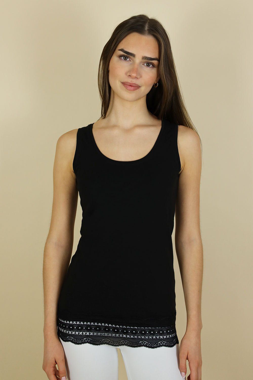 Cannes Cotton Lace Tank