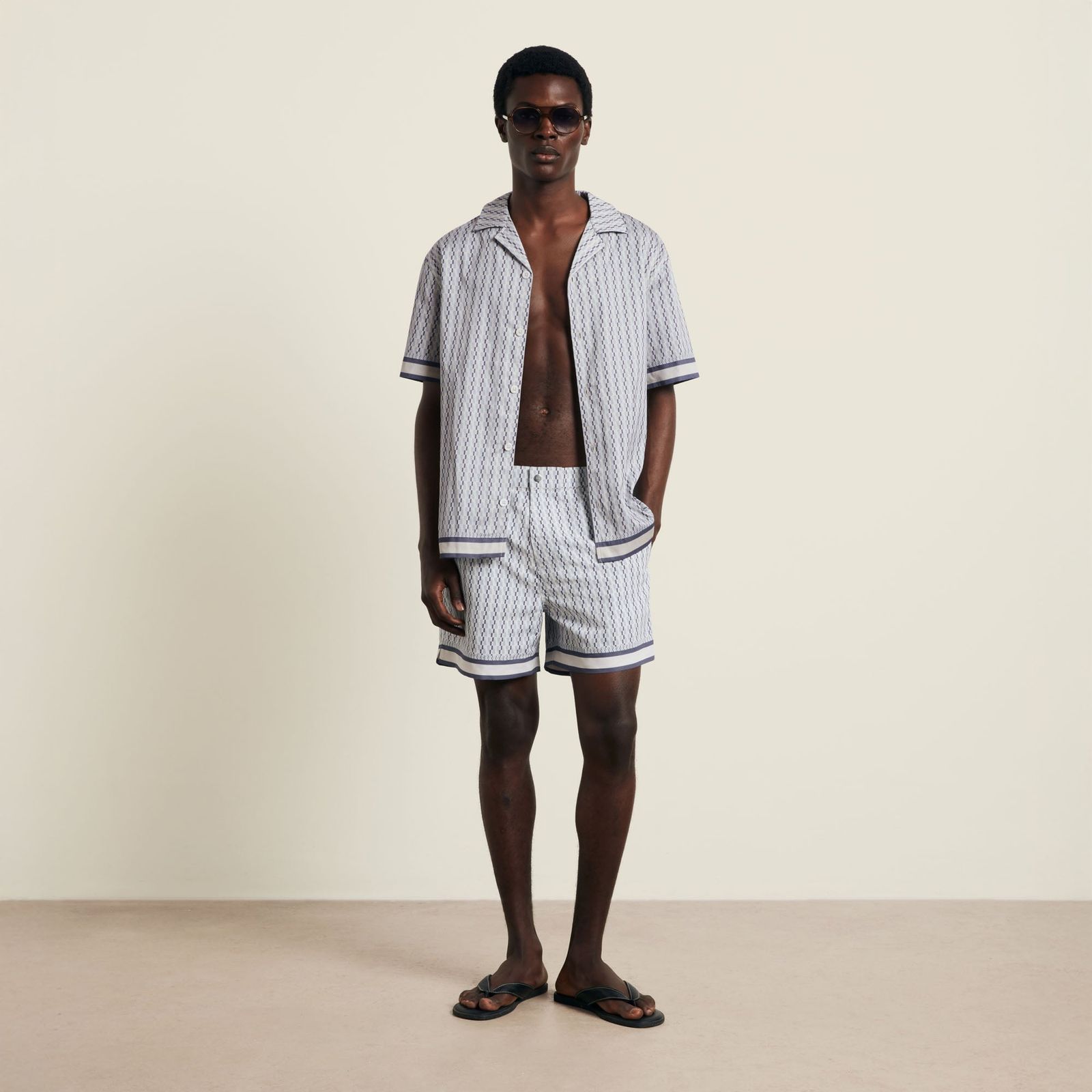 Galliano Border Swimshort - Powder Blue