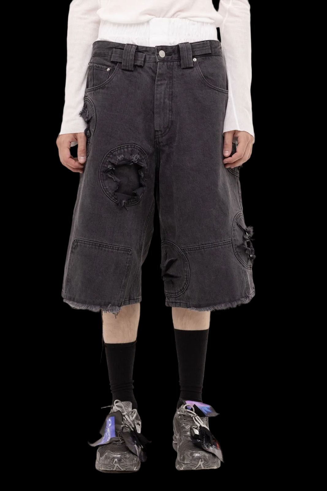 Vers Denim Shorts - Black