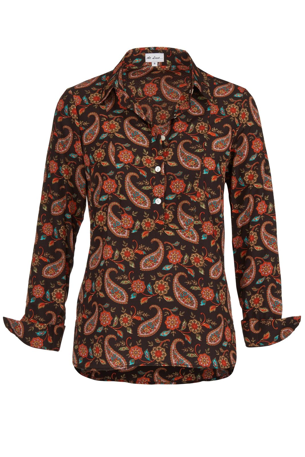 Soho Shirt In Chocolate Paisley