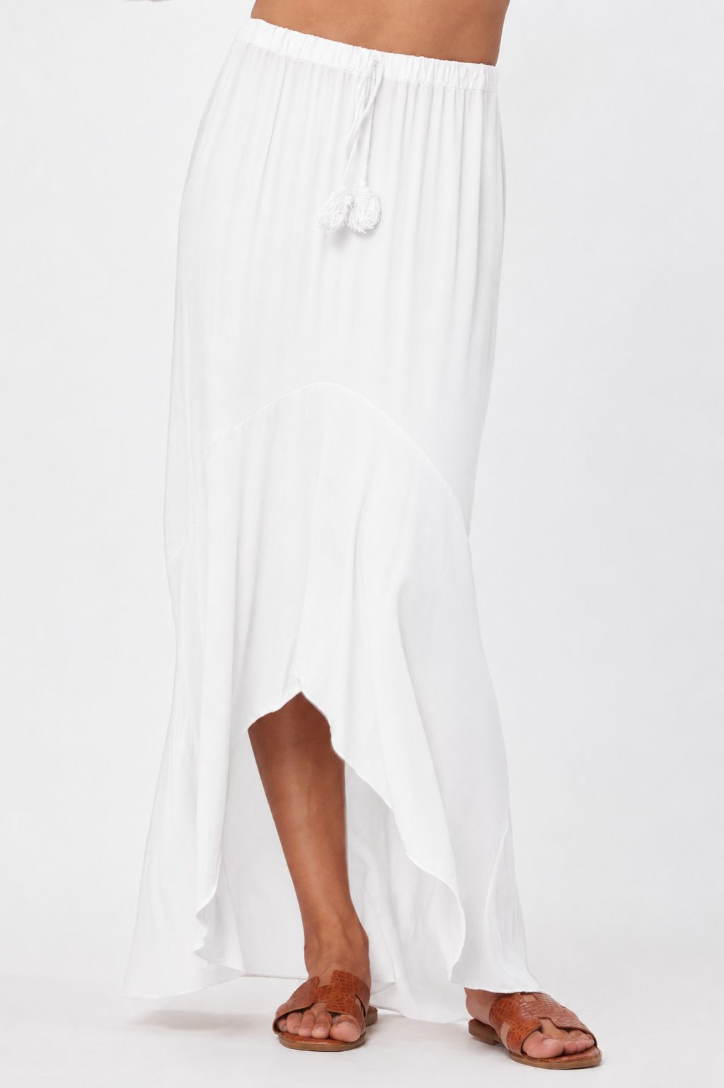 Korey Crepe Hi Lo Tassle Skirt