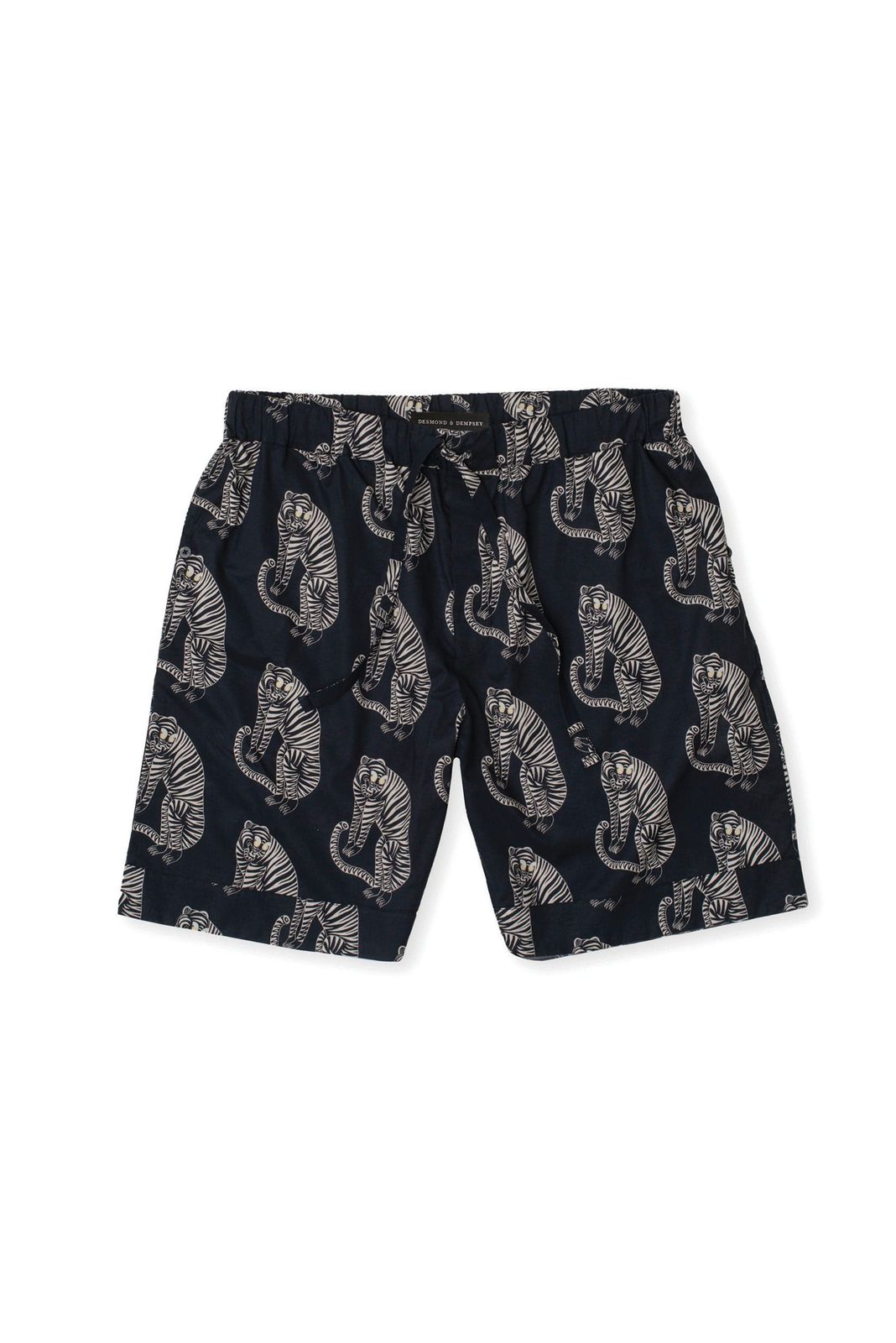 Men’s Pyjama Shorts Sansindo Tiger Print Black/cream