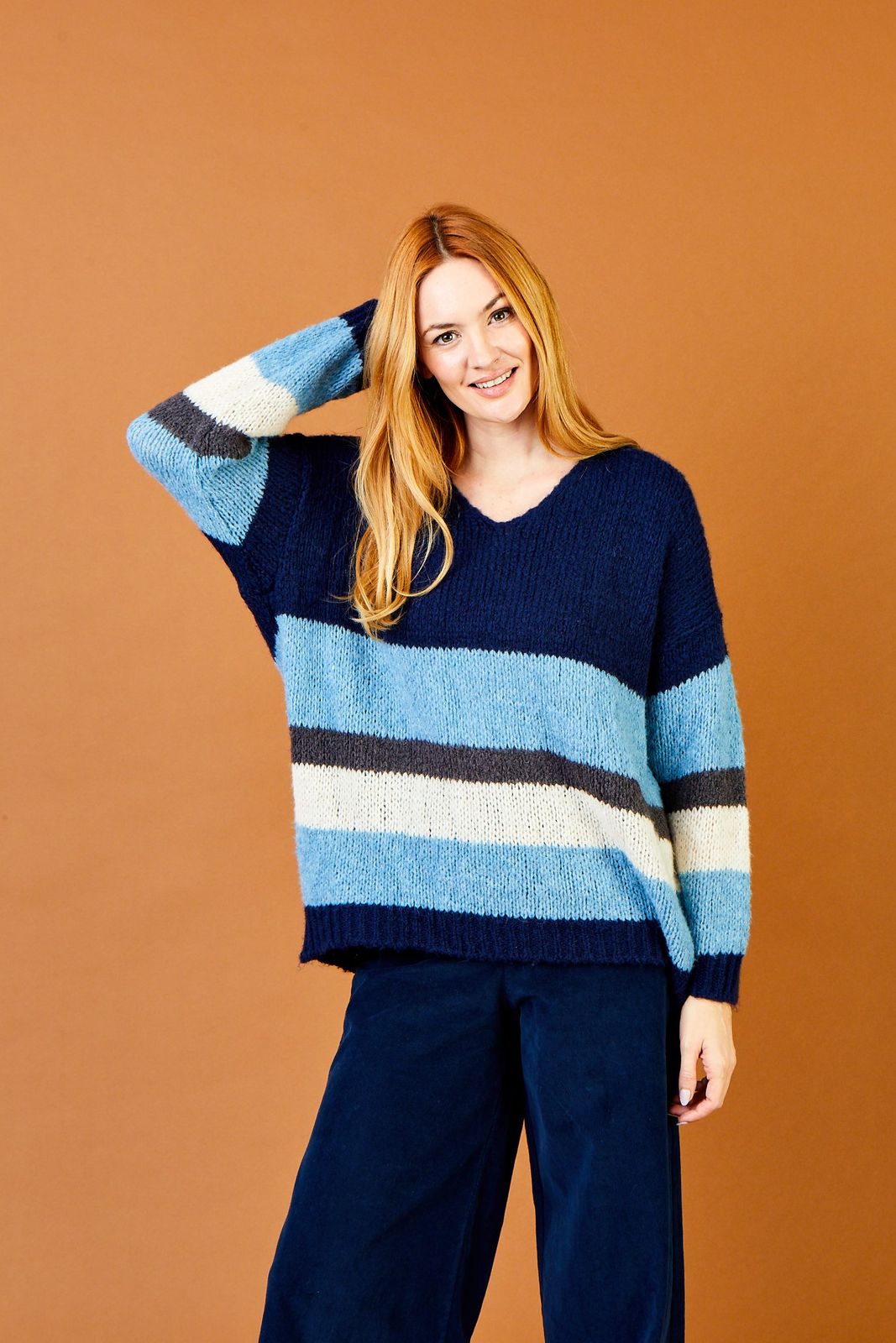 Fergal Soft Knit With Stripe Detail