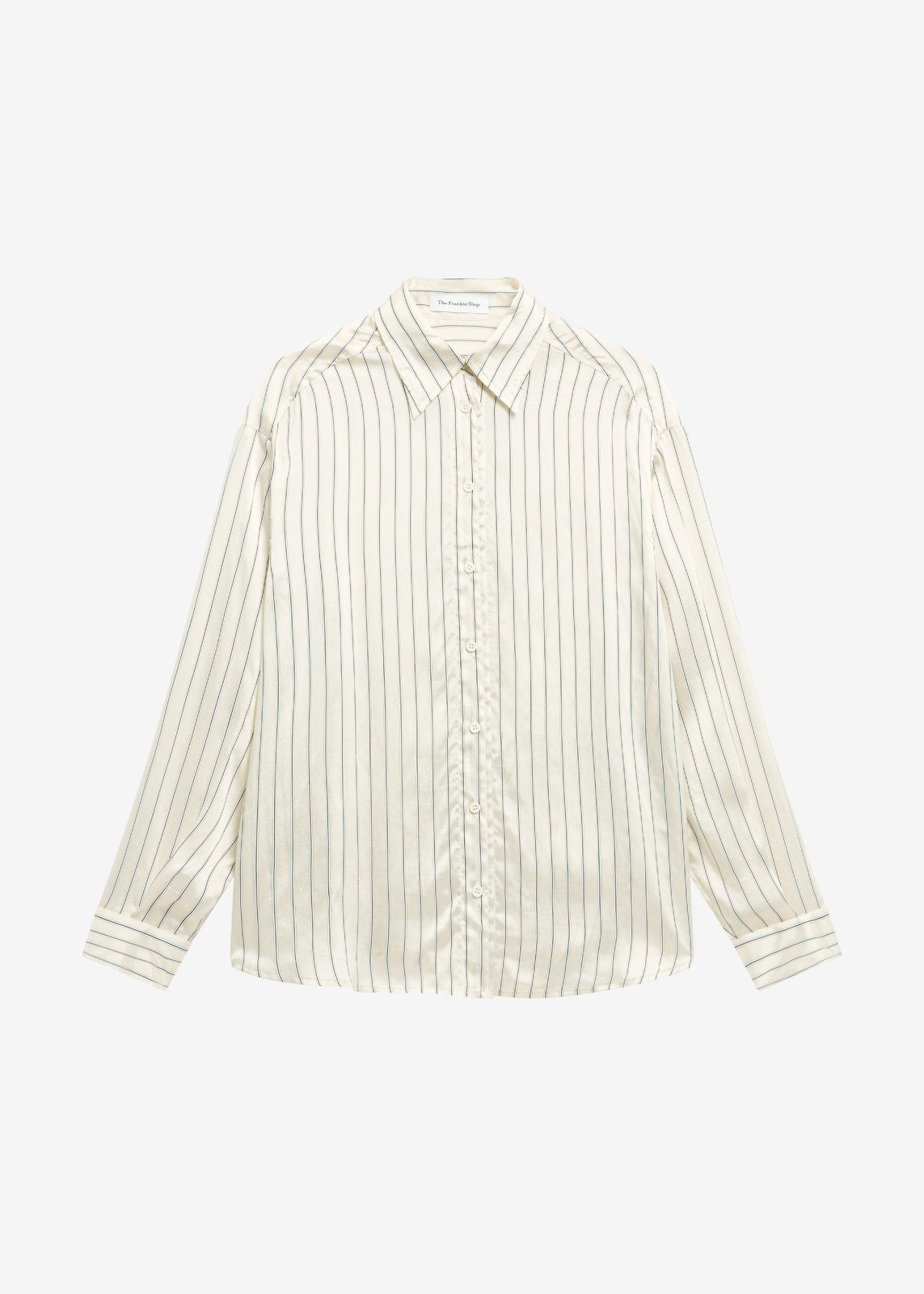 Peri Striped Silk Shirt - Cream/navy Stripe
