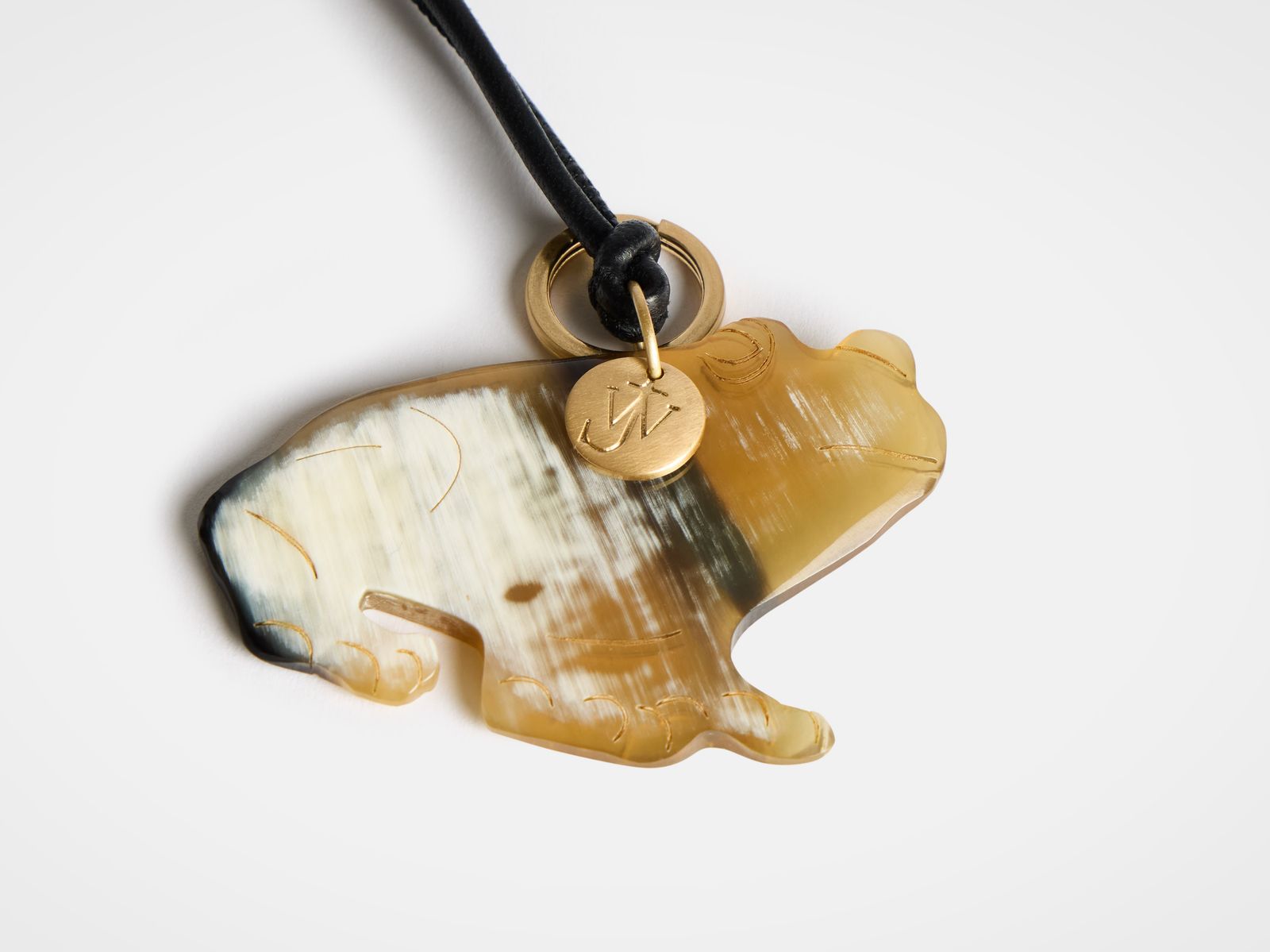 HORN-CRAFTED FROG CHARM