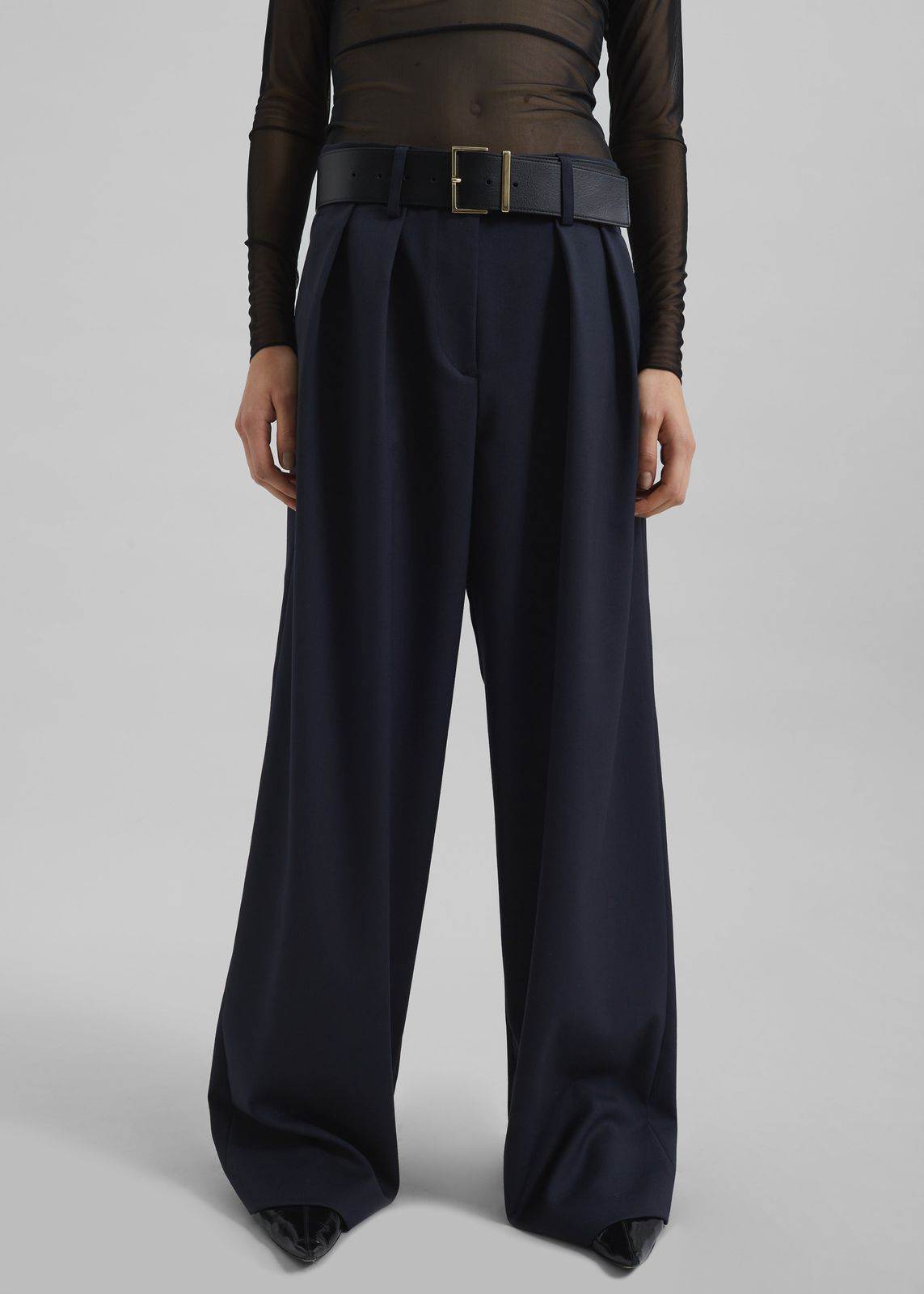 Daytona Pleated Trousers - Navy
