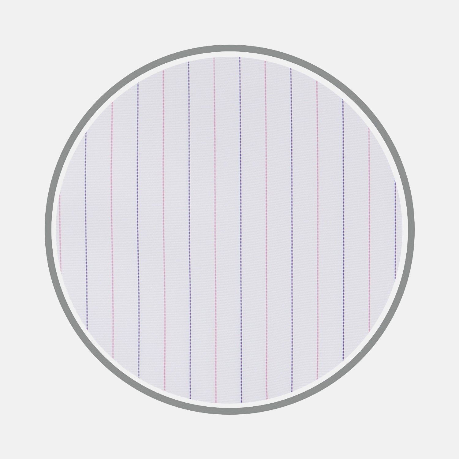 Pink and Navy Hairline Stripe Sea Island Quality Cotton Fabric