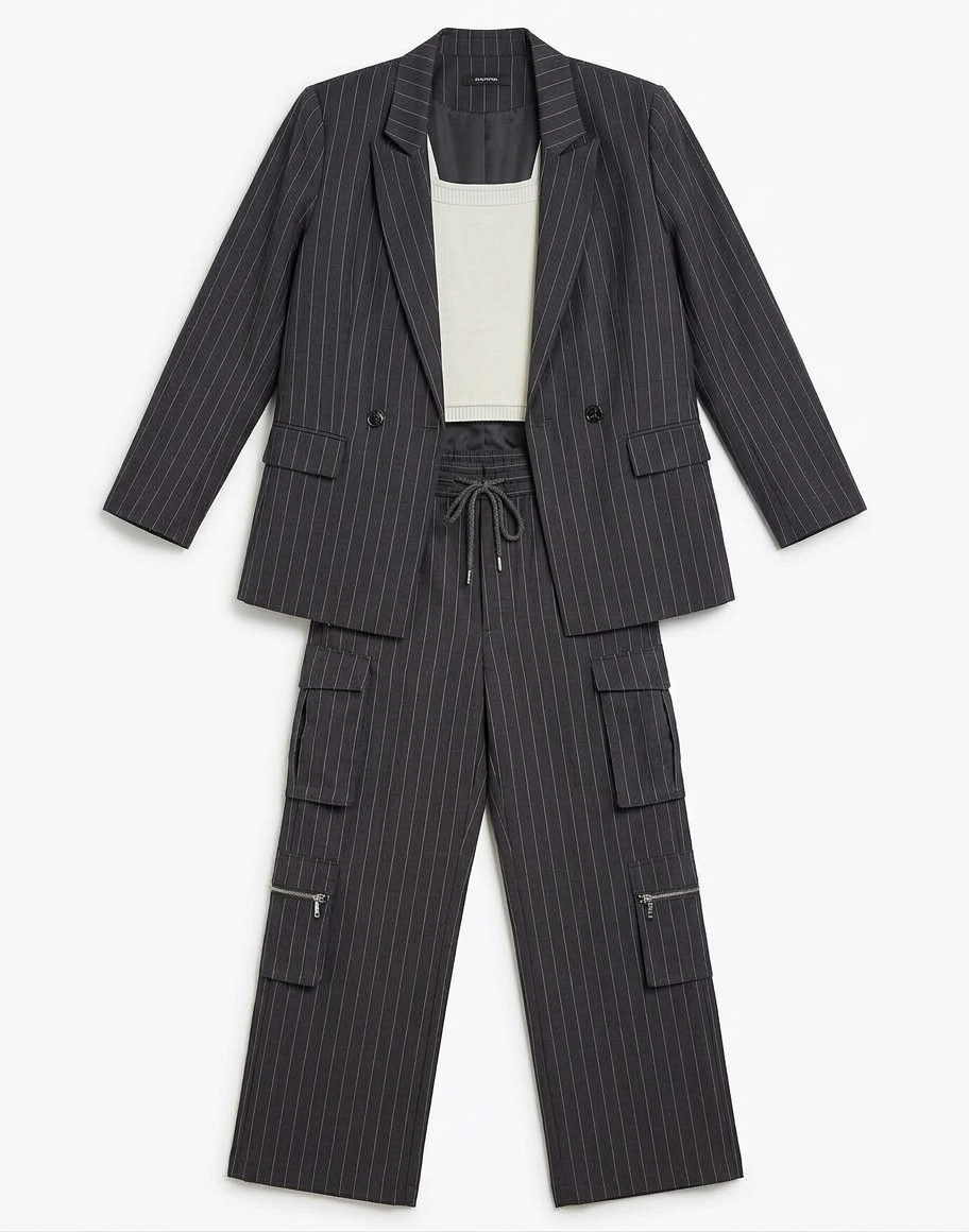 Pinstripe Blazer