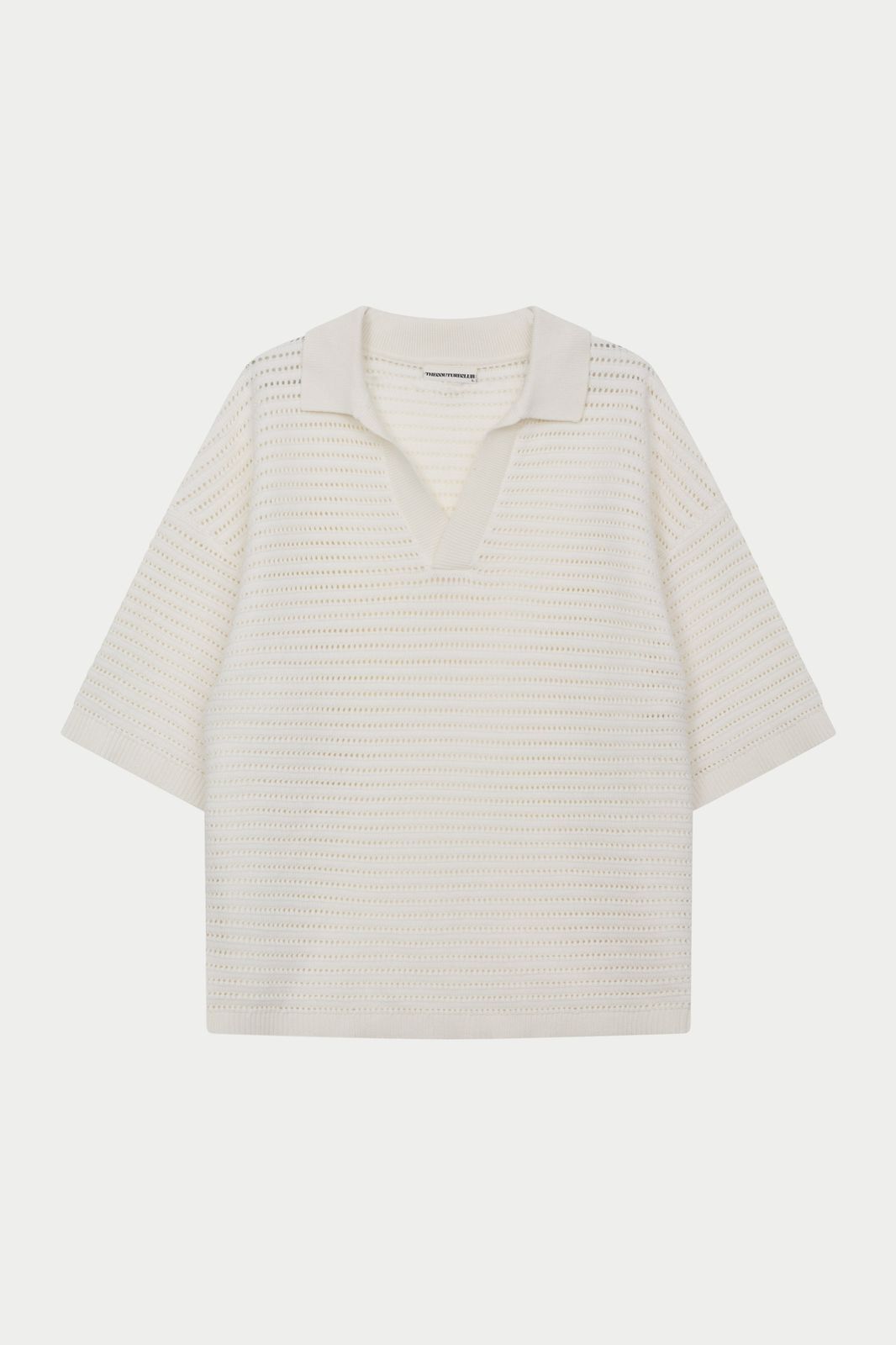KNITTED POLO SHIRT - WHITE