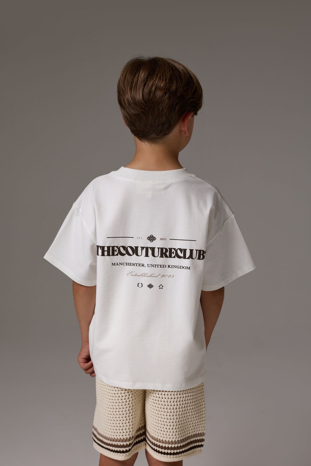 JUNIOR COPYRIGHT MULTI GRAPHIC T-SHIRT - OFF WHITE
