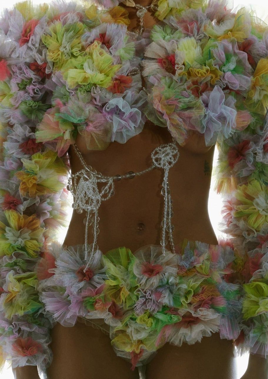 FLOWER BEADED BODYCHAIN