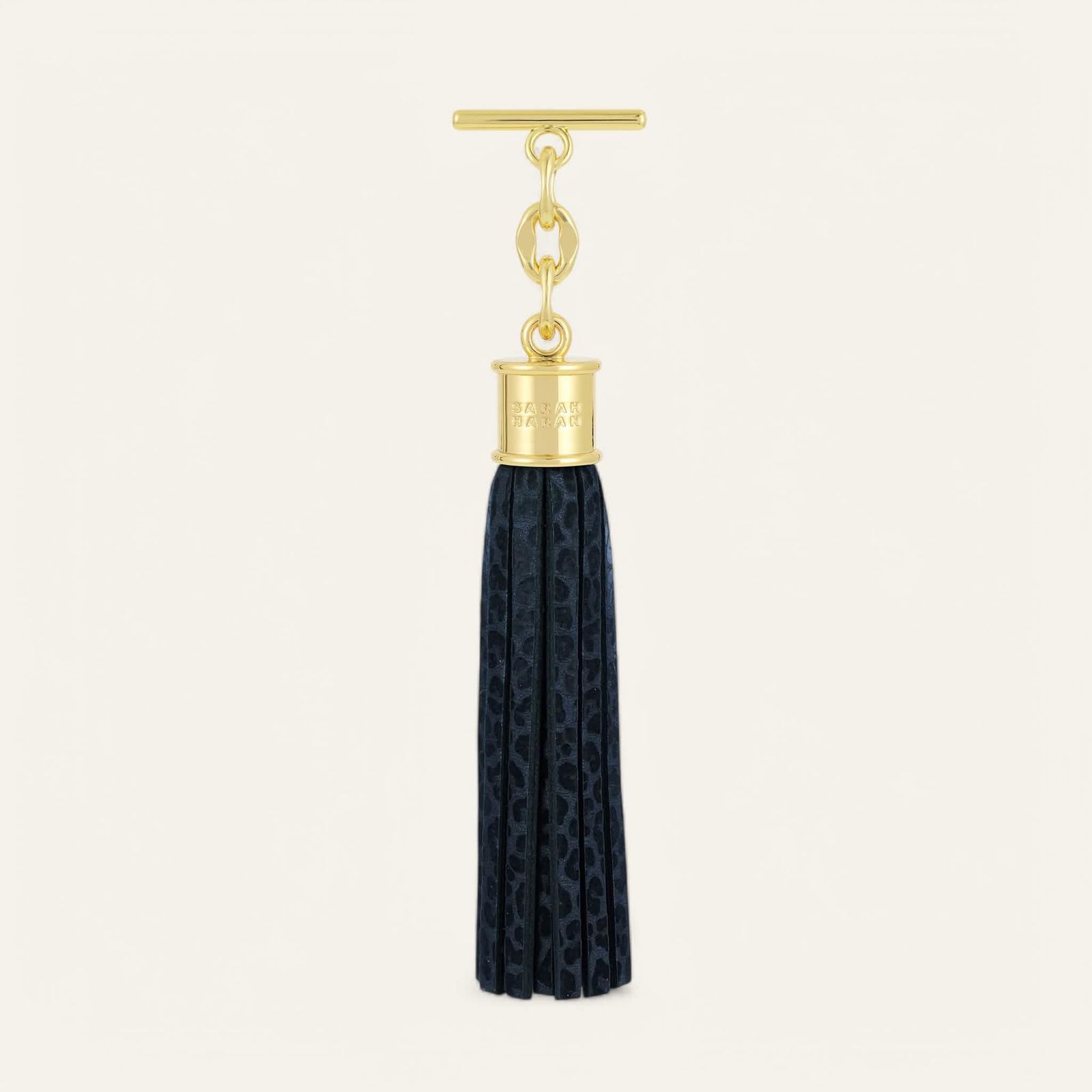 Capsule Tassel Classic | Navy Leopard with Gold hardware