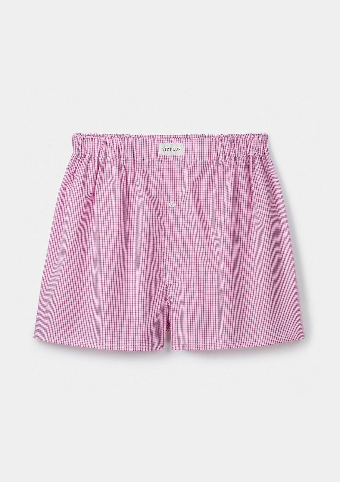 Deep Pink Checked Boxer Shorts
