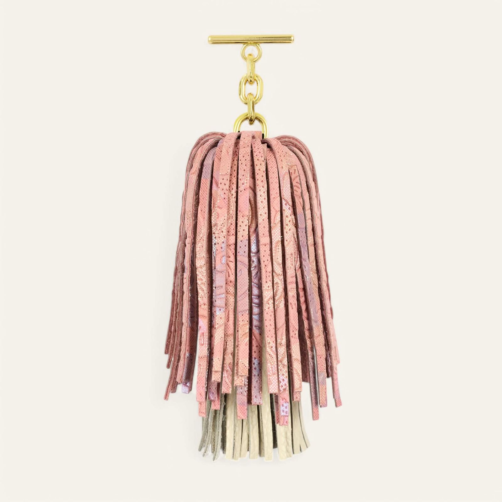 Gemini Pompom | Garden Of Roses Cream with Gold hardware