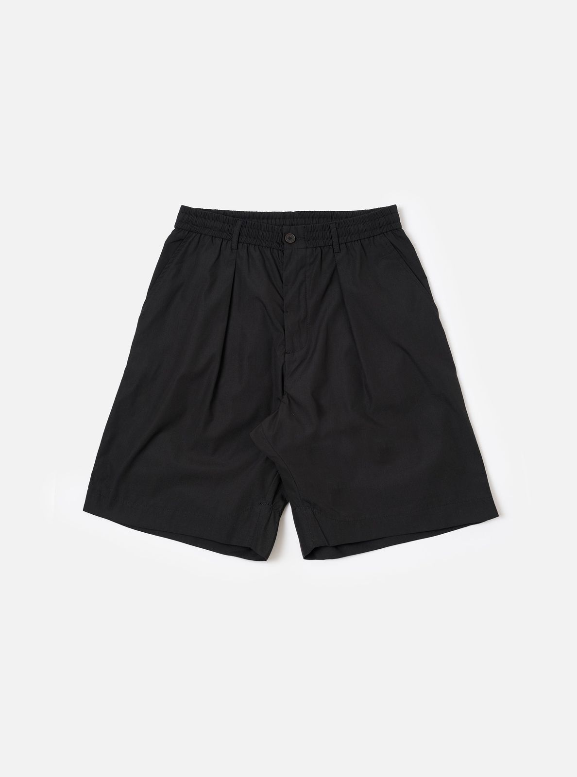 master-piece x Universal Works Black Recycled Polytech Pleated Track Short