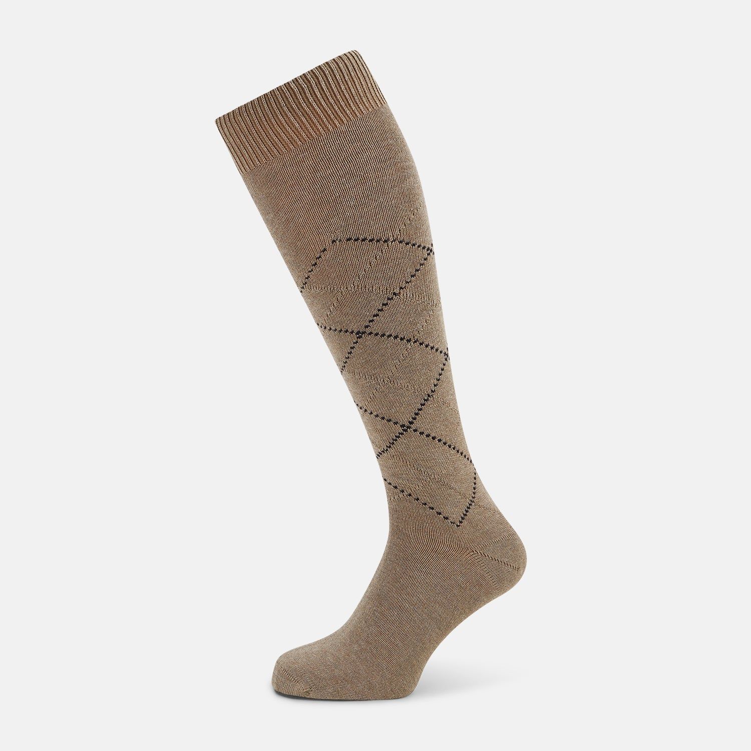 Camel Diamond Long Socks
