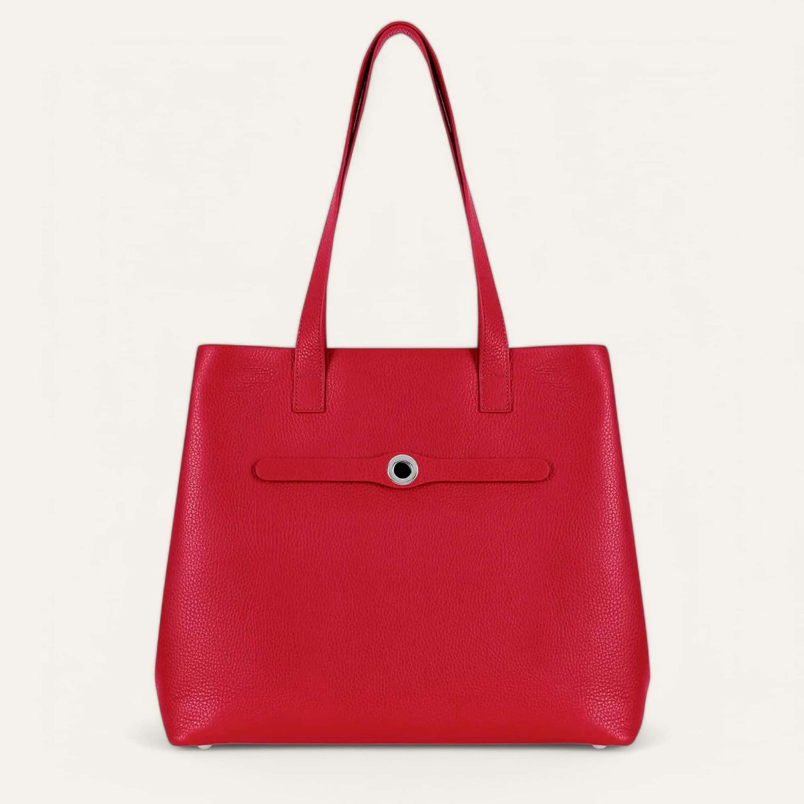 Michelle Tote | Pillarbox Red with Silver hardware