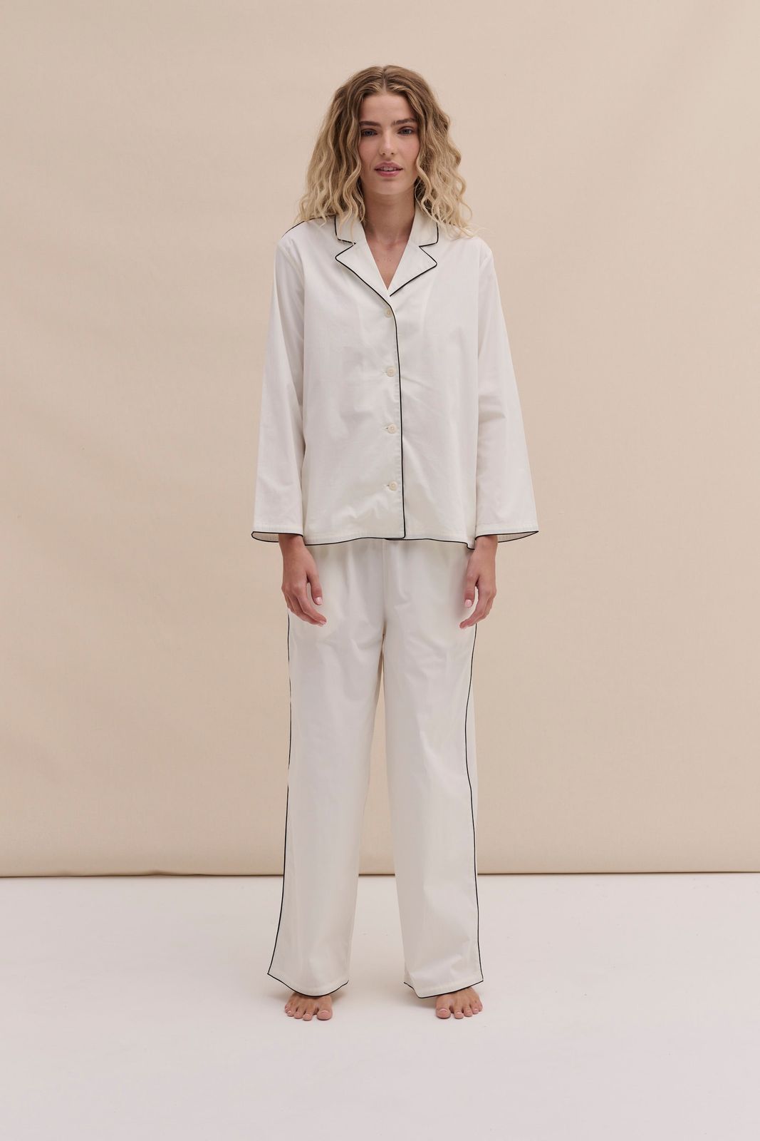 402 Long Pyjama Set Cream