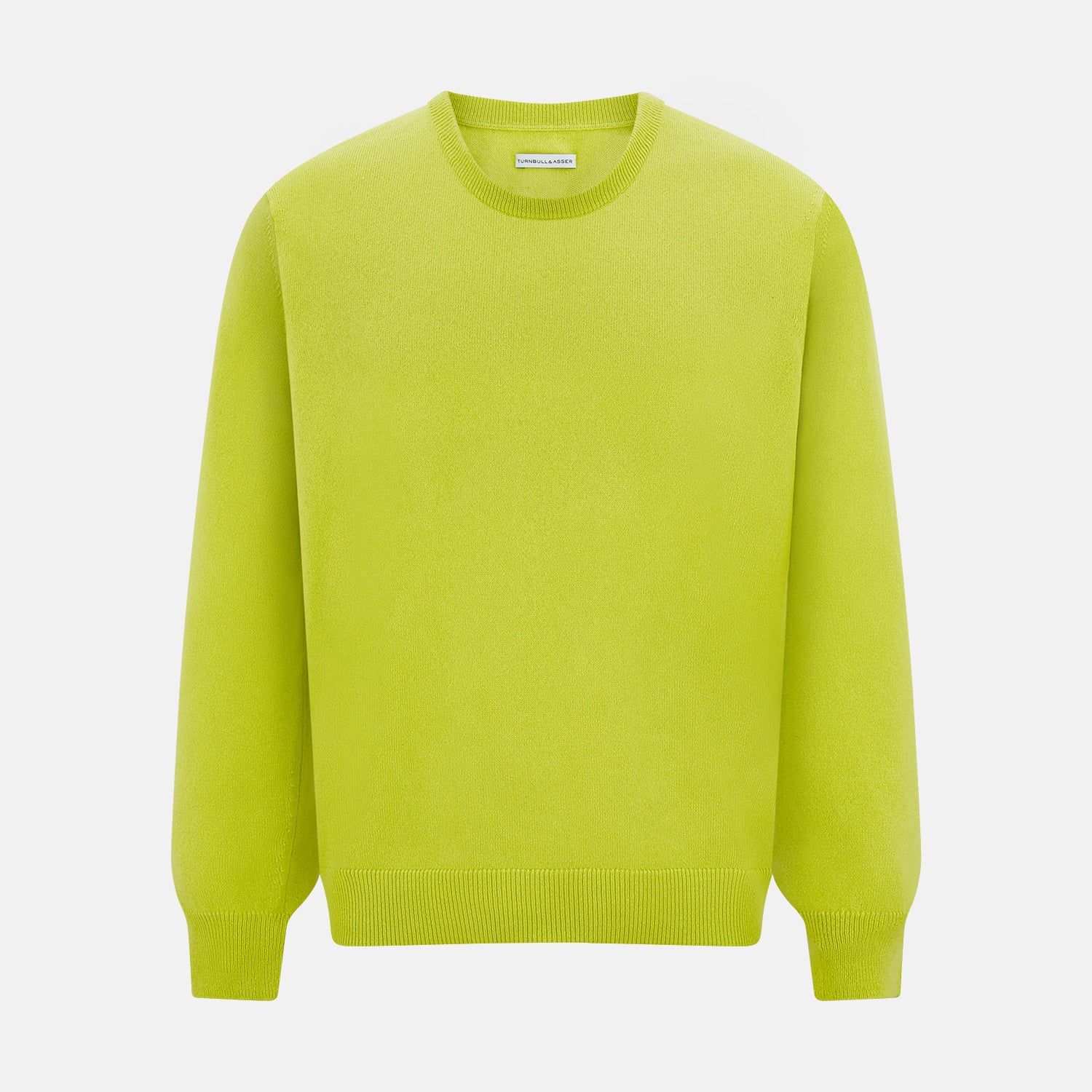 Lemon Green Cashmere Round Neck Jumper