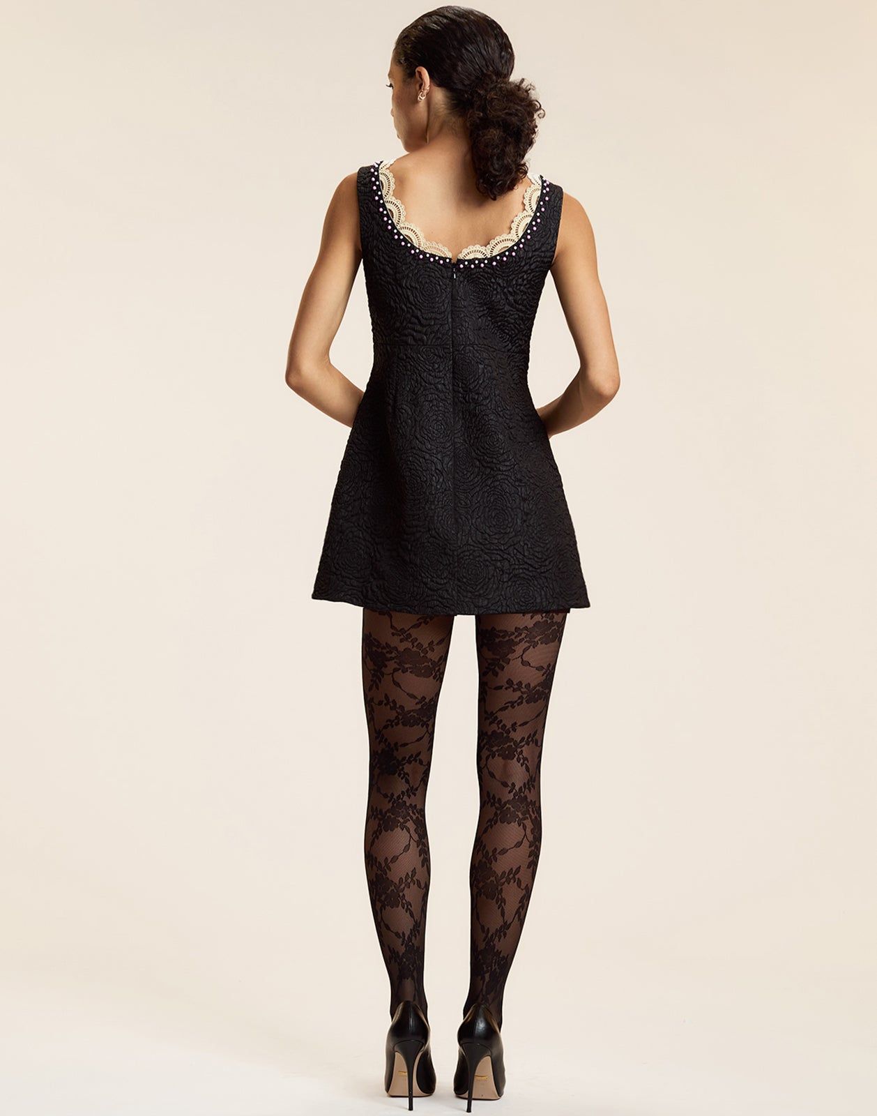 Petit Four Lace Trim Dress