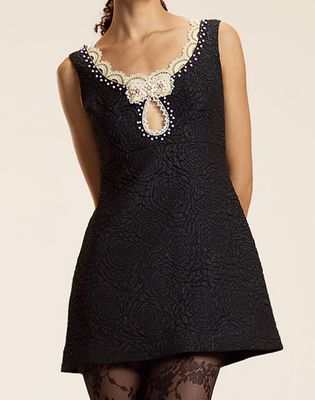 Petit Four Lace Trim Dress