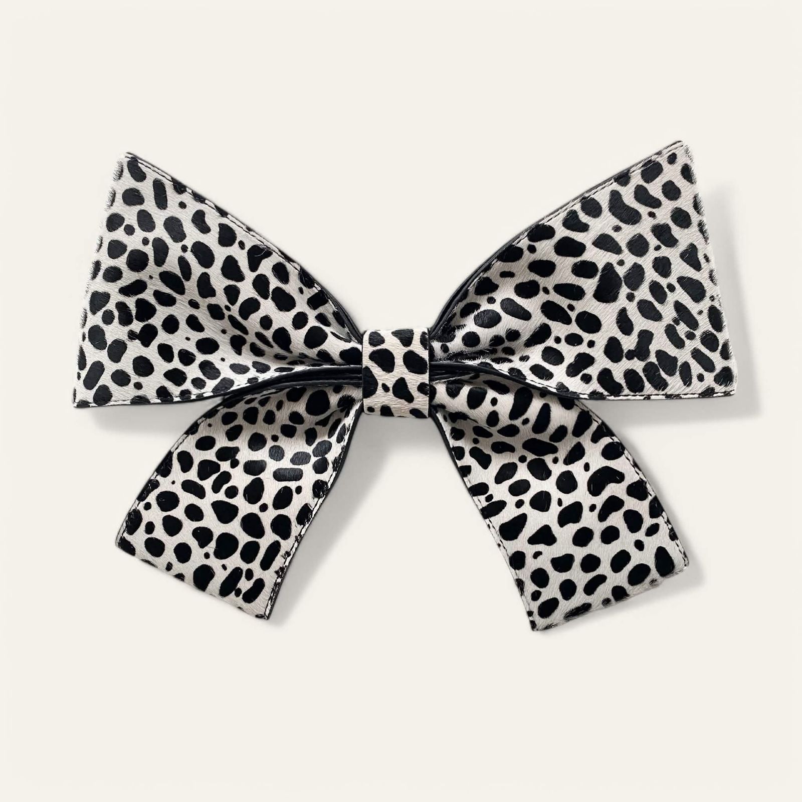 Deco Bow Classic | Dalmatian with Gold hardware