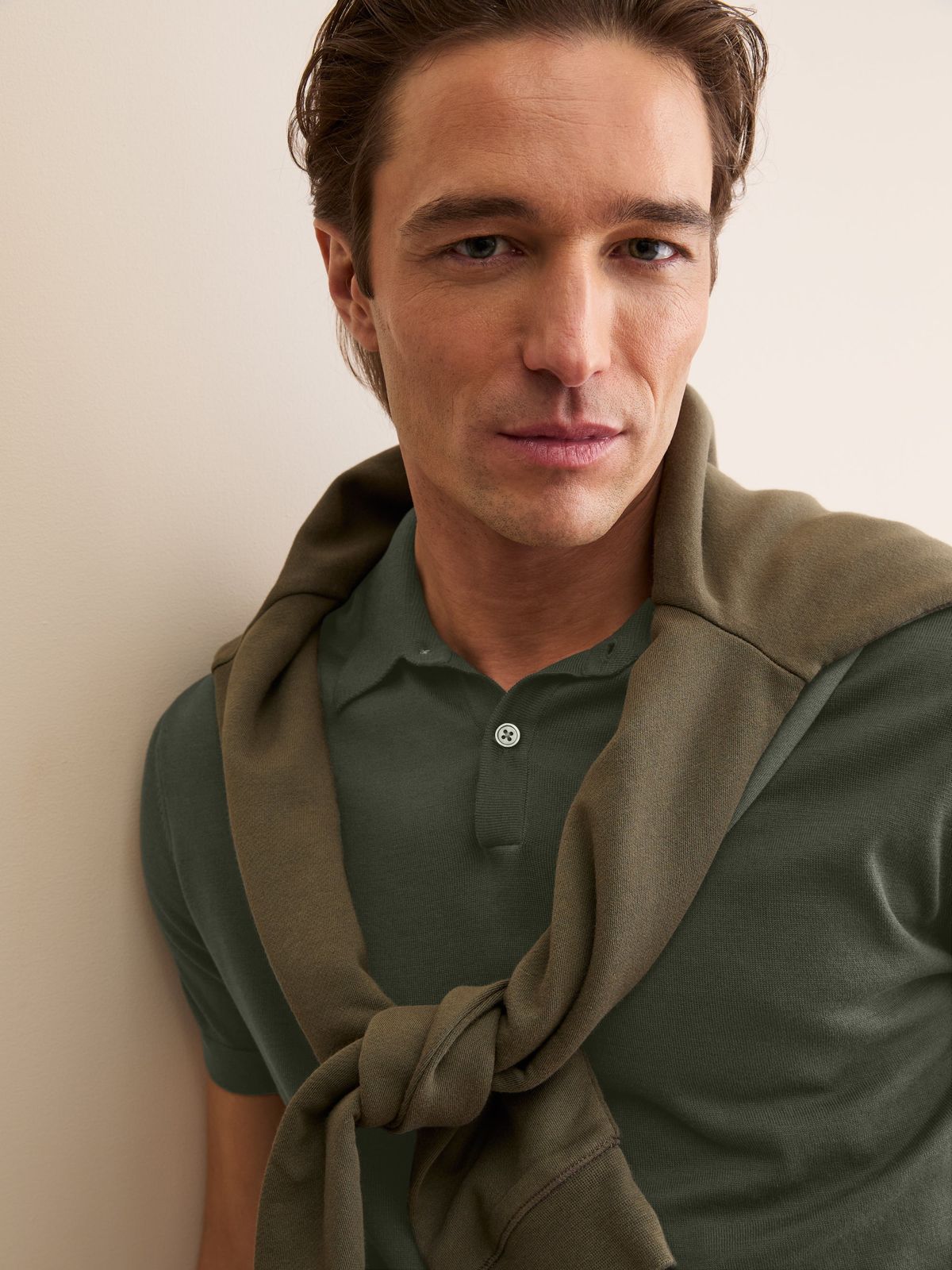 Jacob Sea Island Cotton Polo Shirt Khaki
