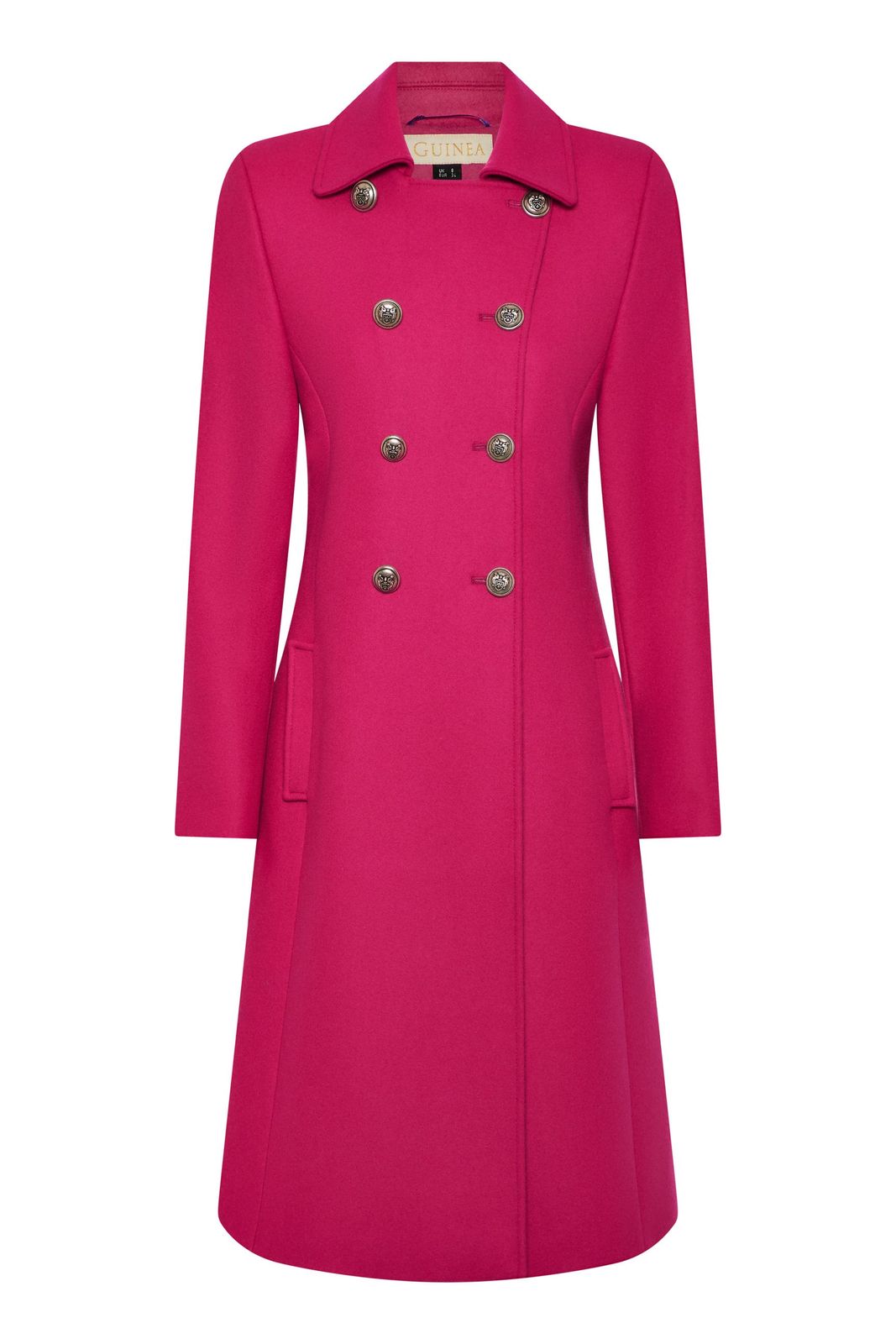 York - Limited Edition Pink Wool Double Breasted Coat
