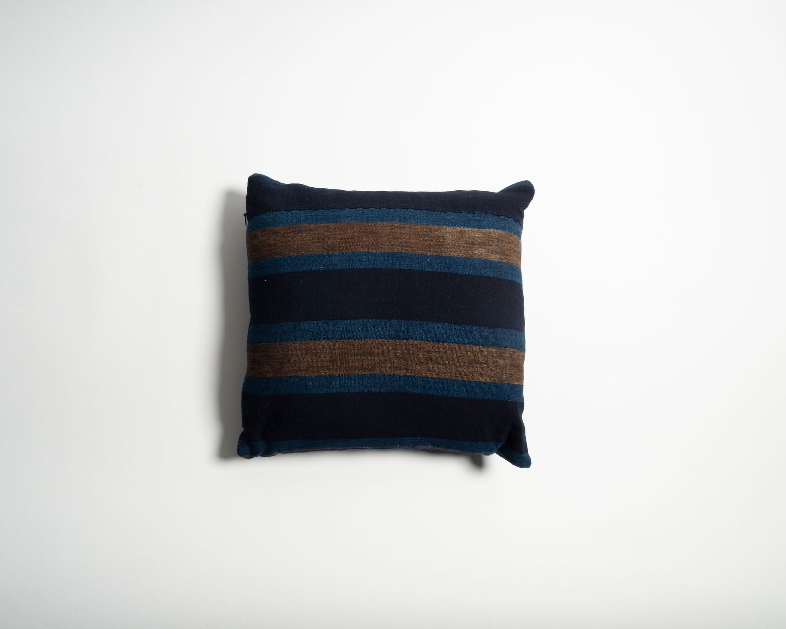 THE DYEWORKS SMALL CUSHION IN JAPANESE FUTON STRIPE