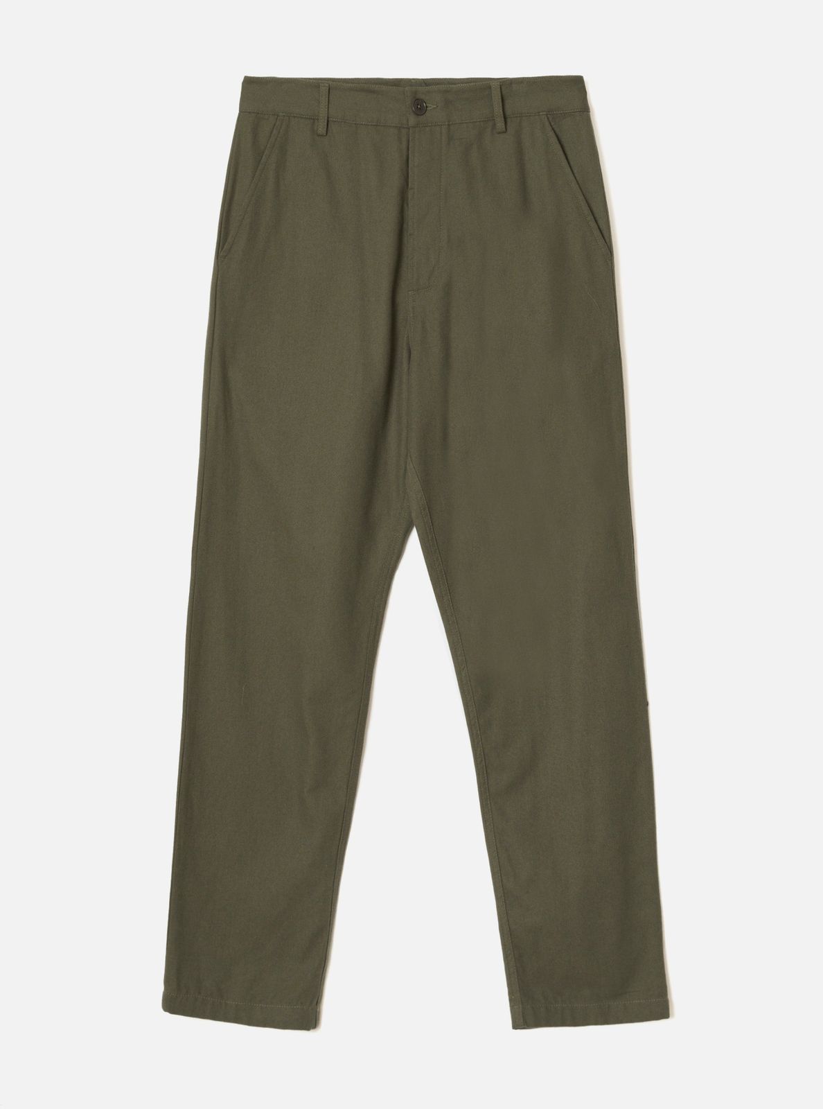 Olive Brushed Moleskin Military Chino