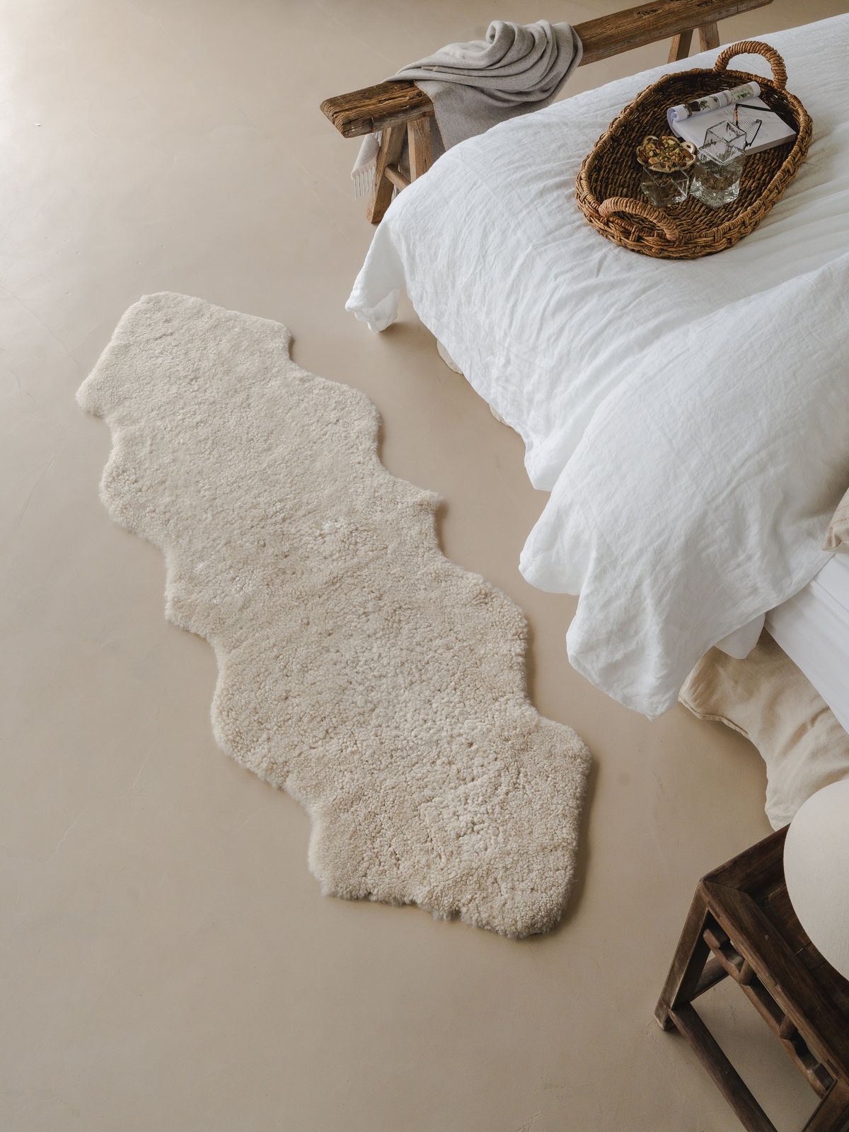 Double Shearling Rug - Moonlight