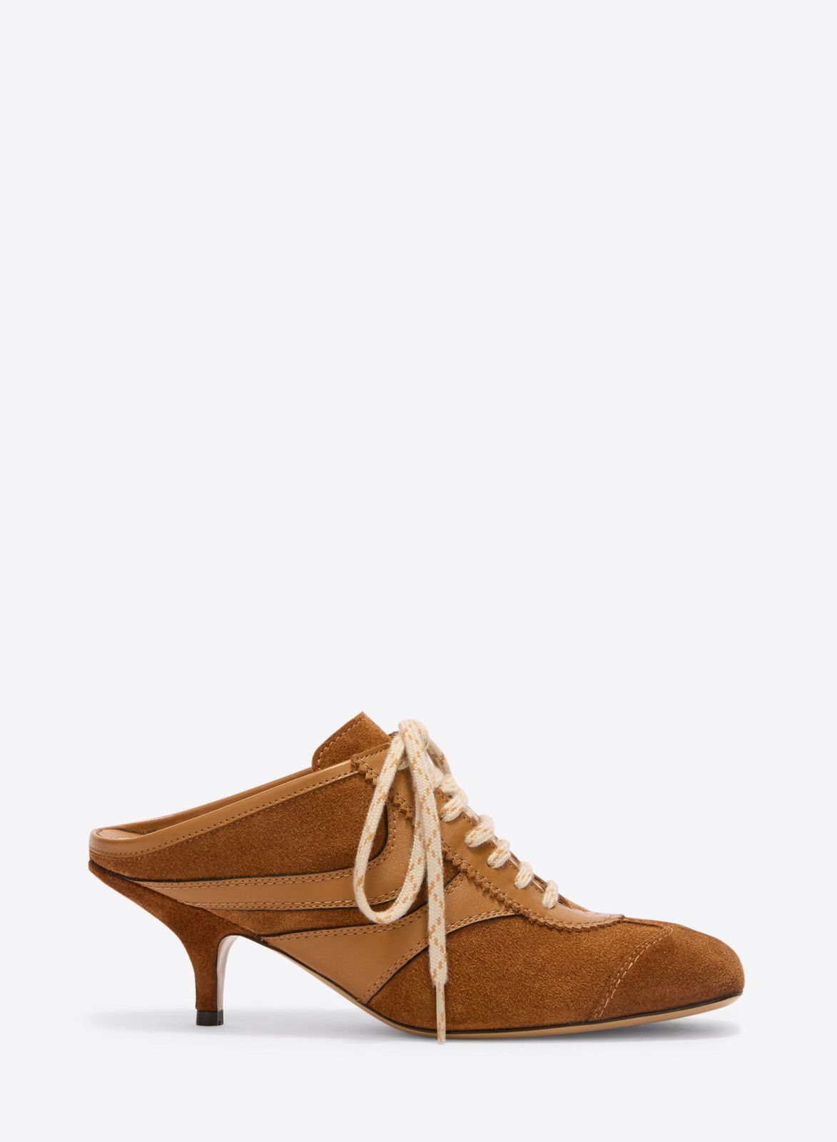 Heeled suede sneakers