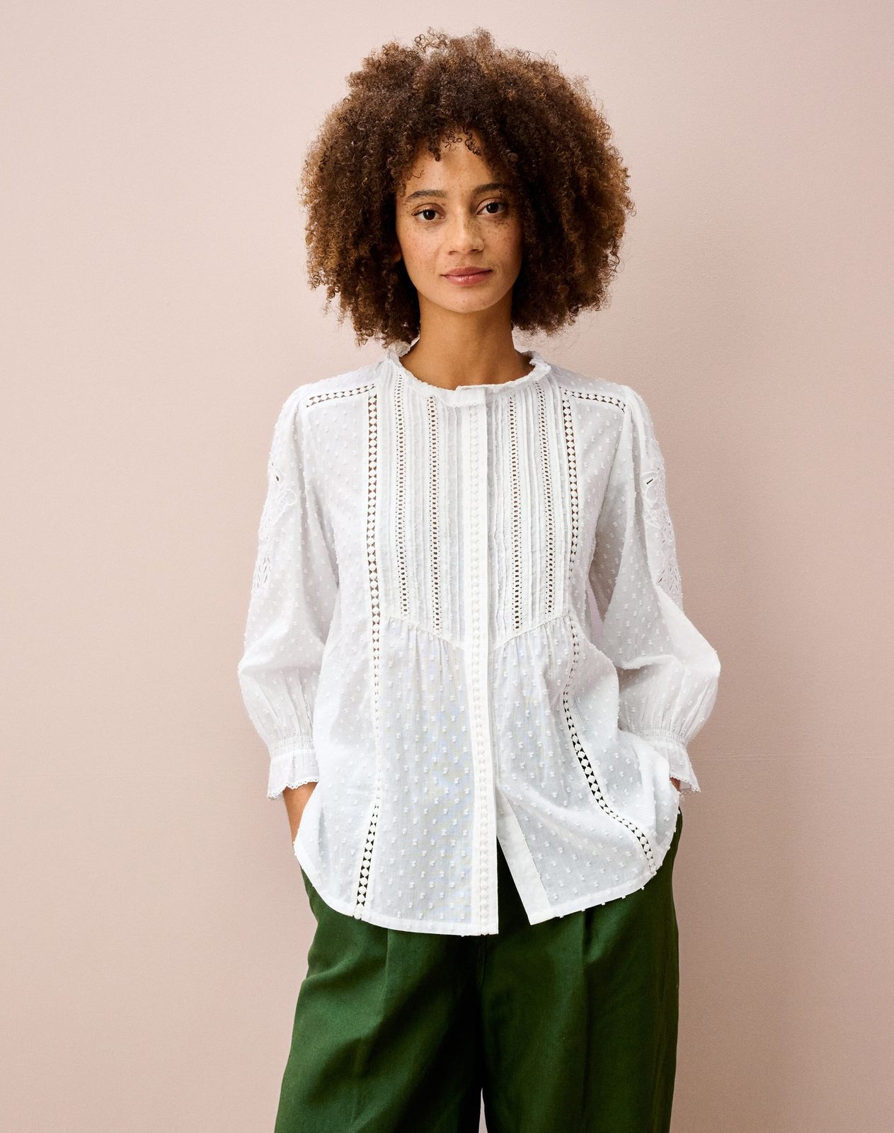Organic Cotton Dobby Blouse