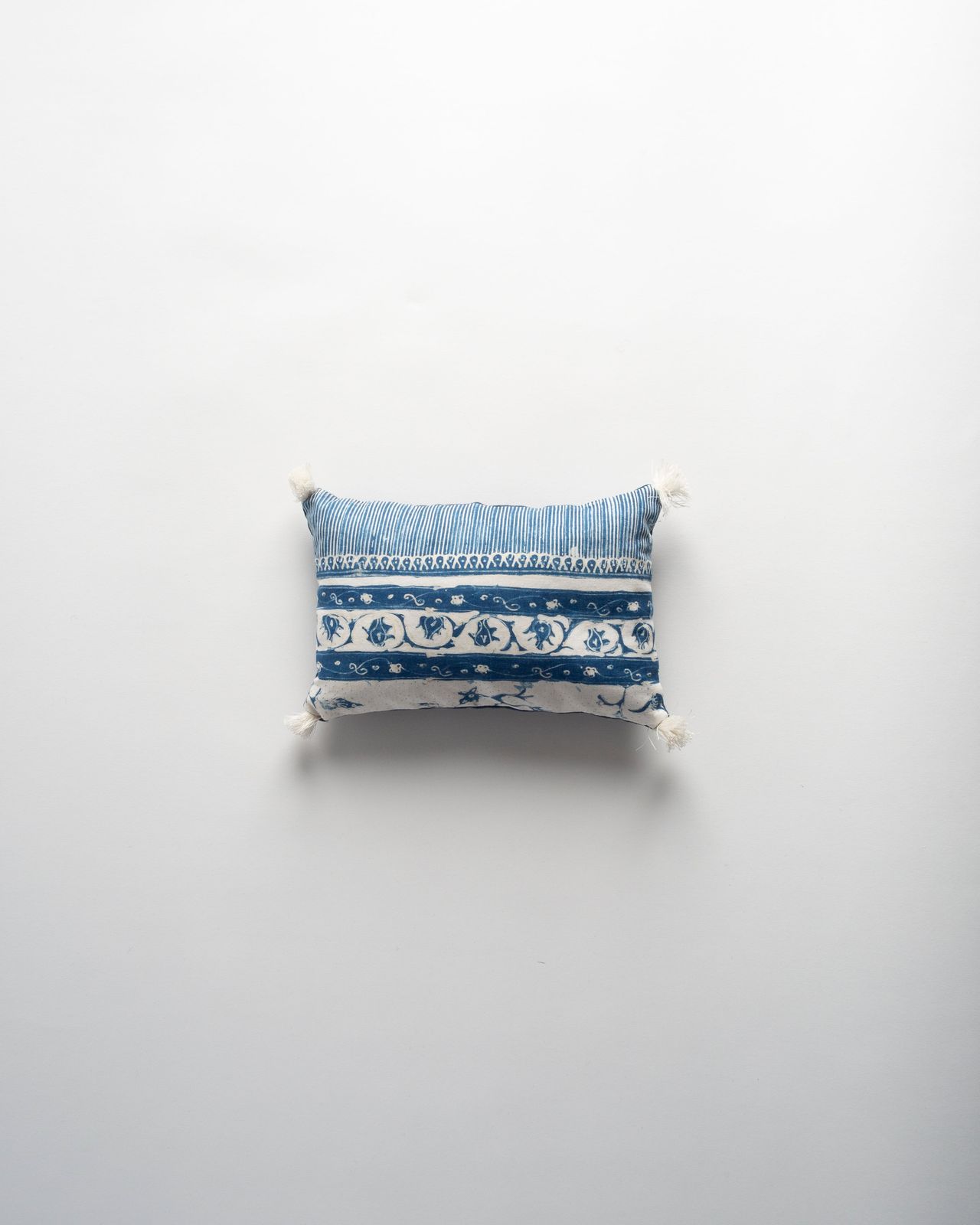 The Dyeworks 20th Century Java Indigo Batik Medium Lavender Pillow