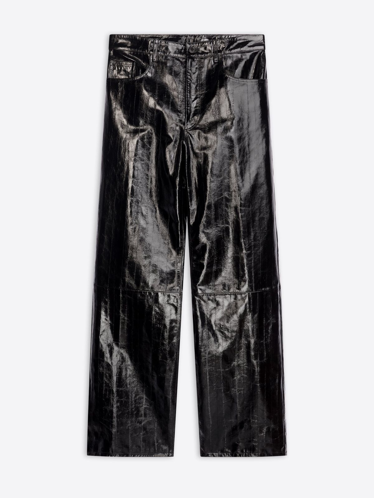Loose leather pants