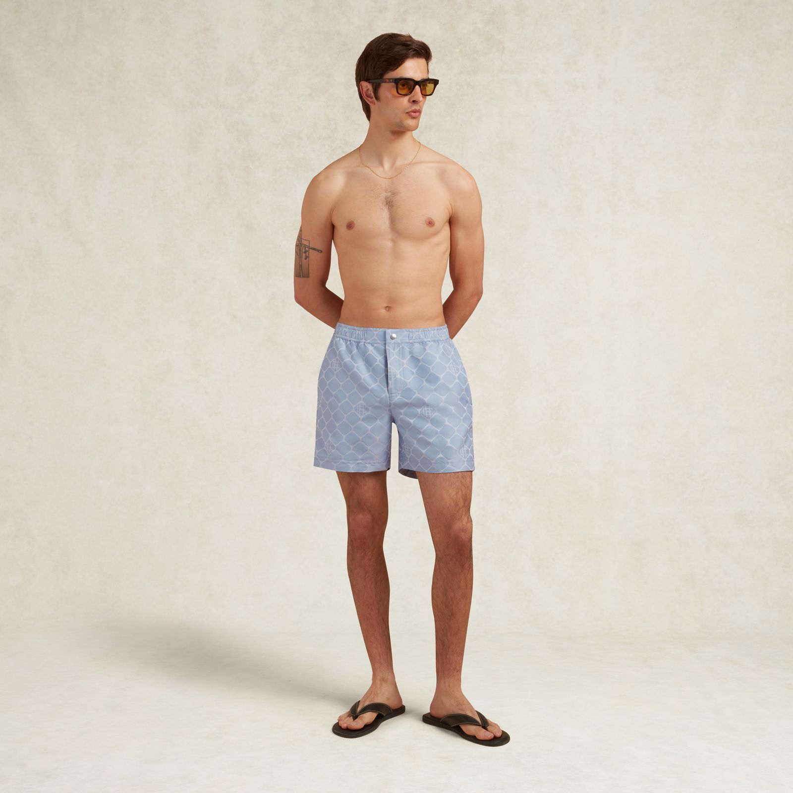 DIERA JACQUARD SWIMSHORT - POWDER BLUE