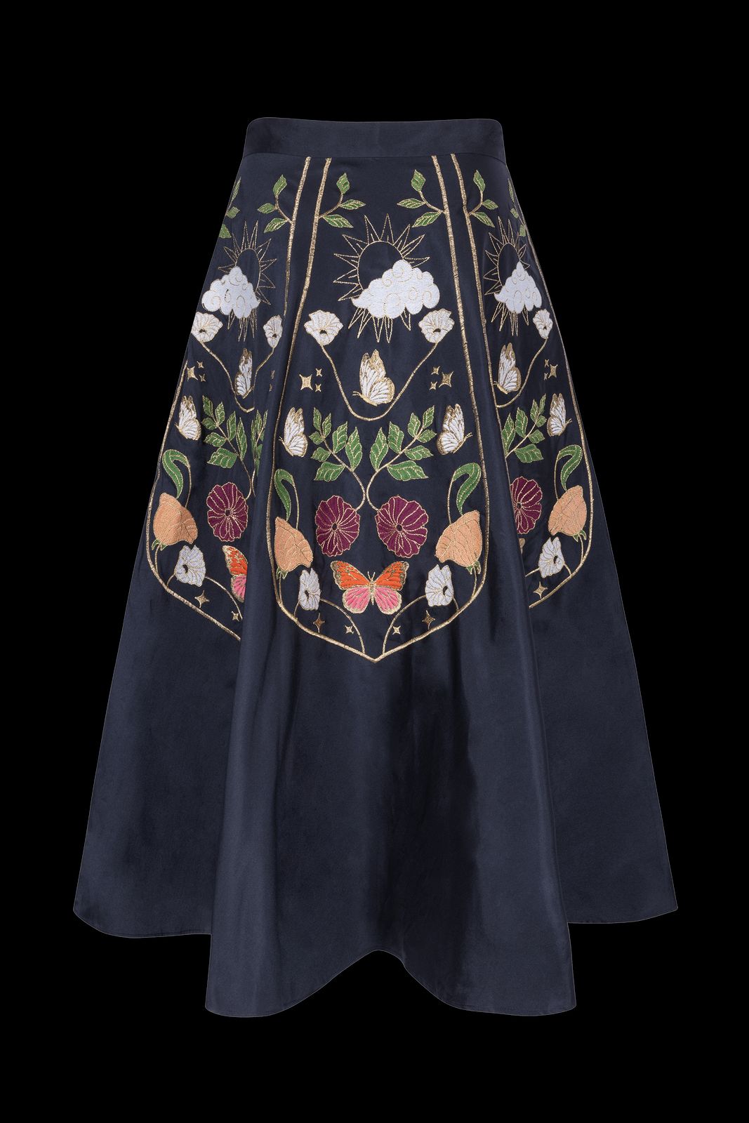 Freya Embroidered Midi Skirt