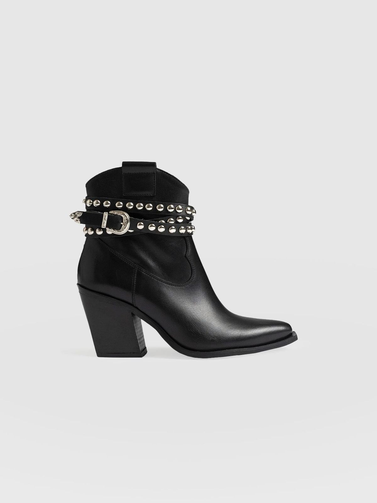 Western Studded Boot - Black