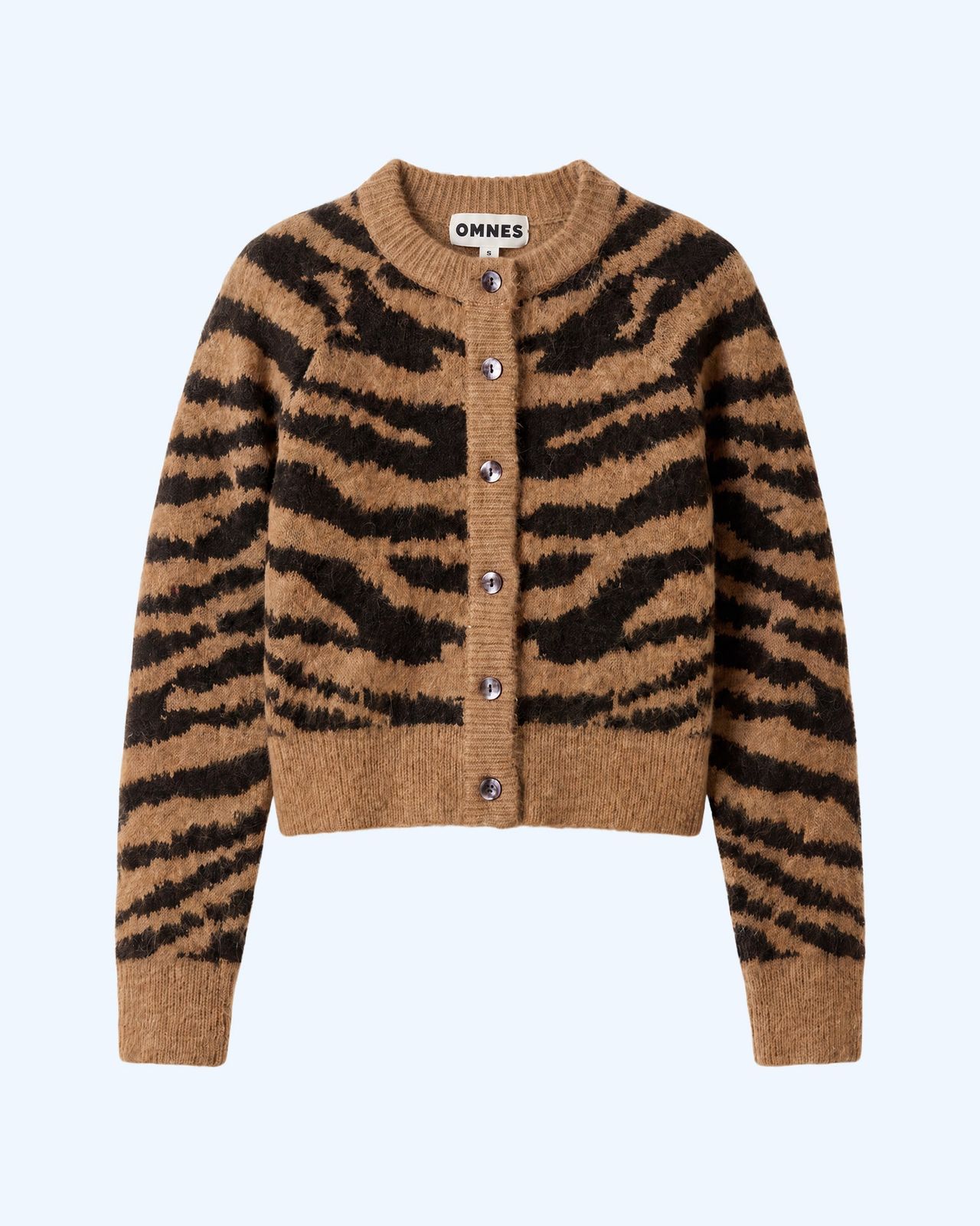 August Cardigan In Brown Animal