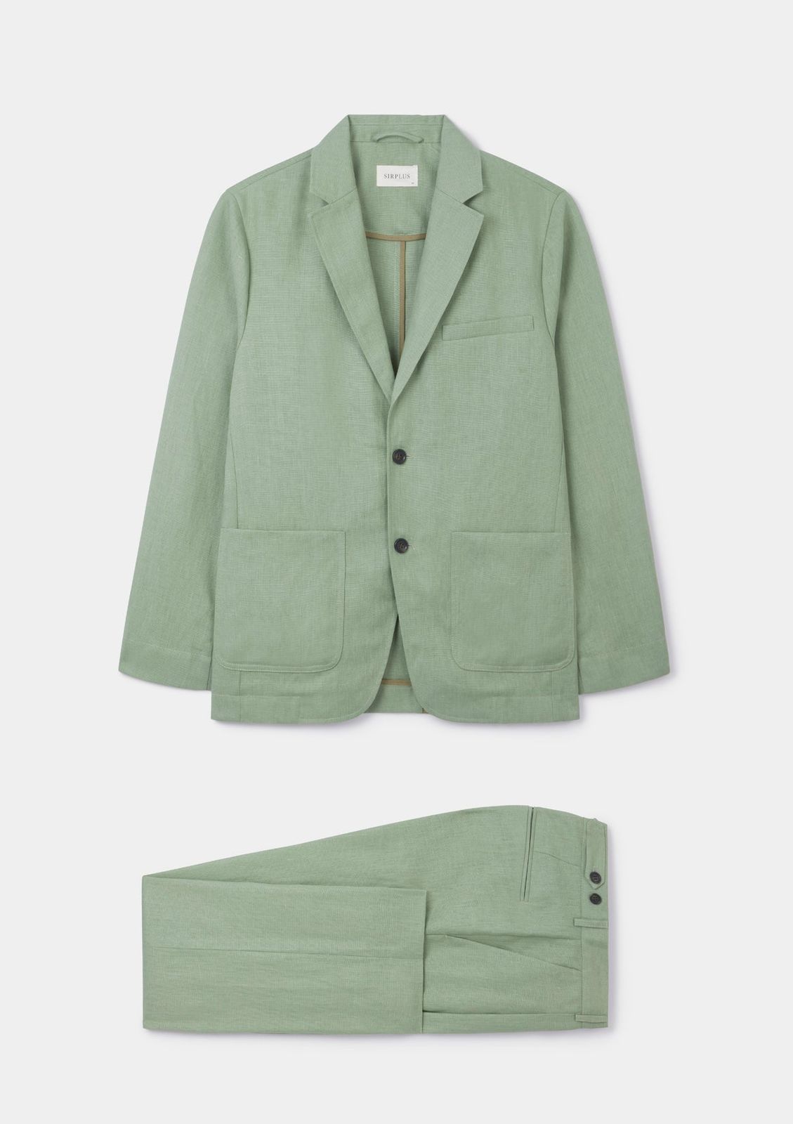 Ash Green Linen Suit