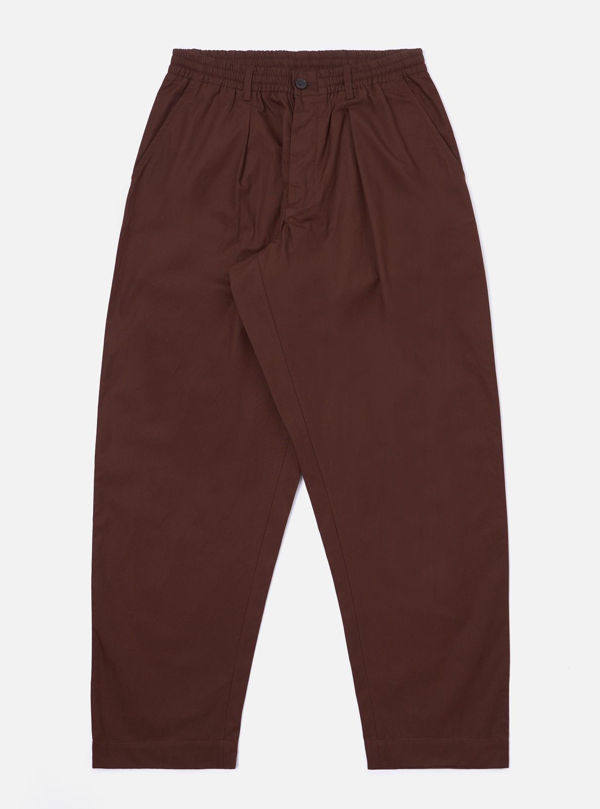 Brown Peached Poplin Oxford Pant