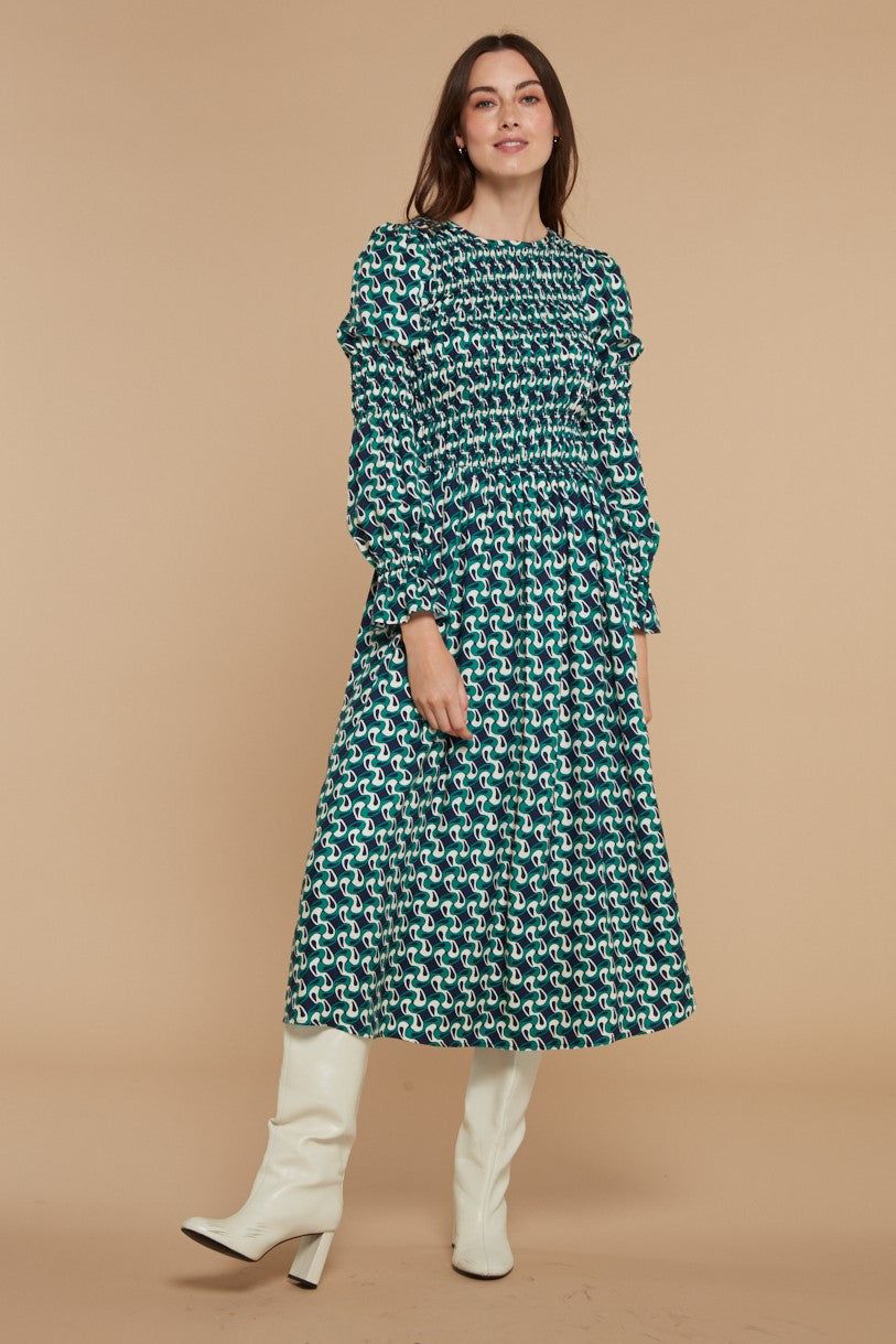 Alexia | Ecovero Swirl Print Dress