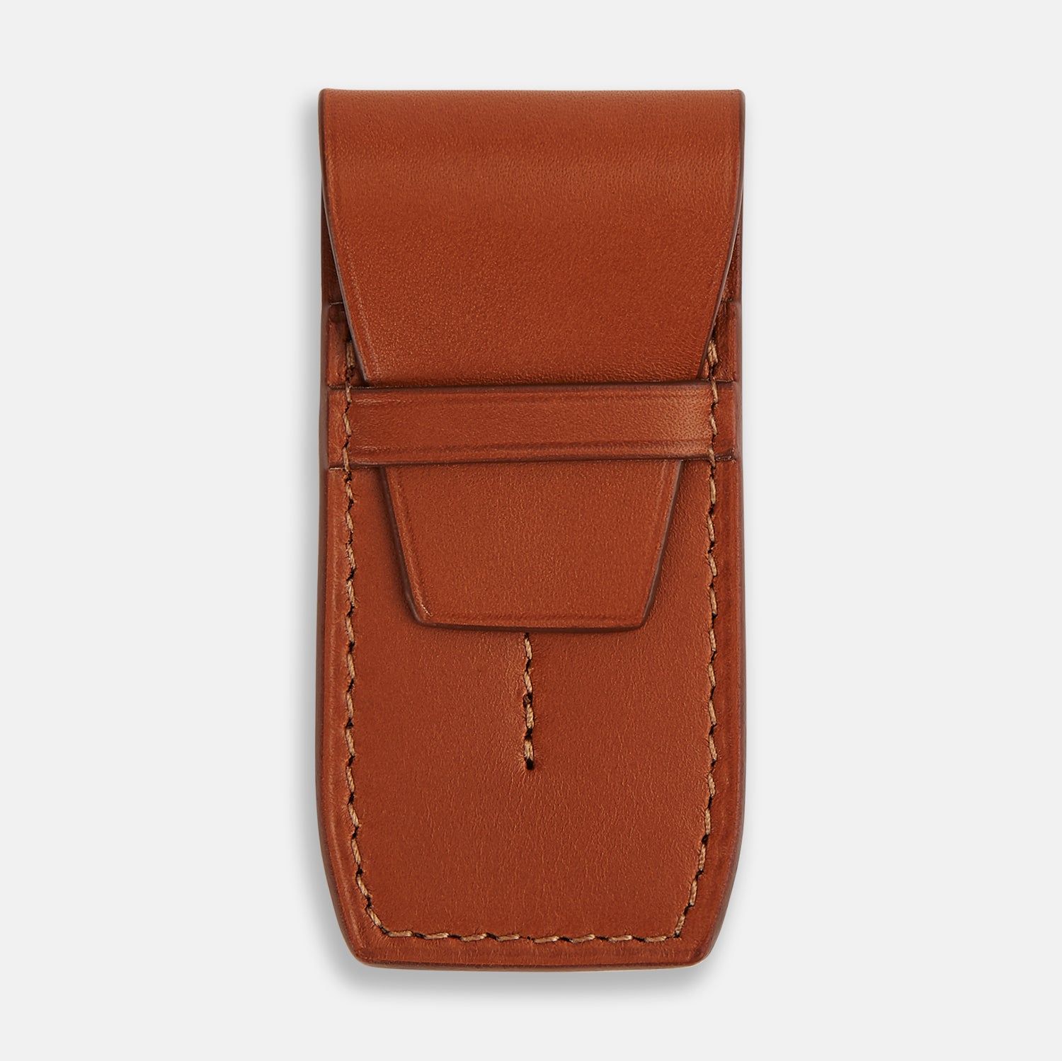 Cognac Leather Collar-stay Holder