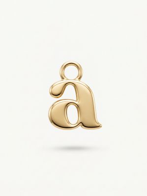 Initial Charm Gold Vermeil