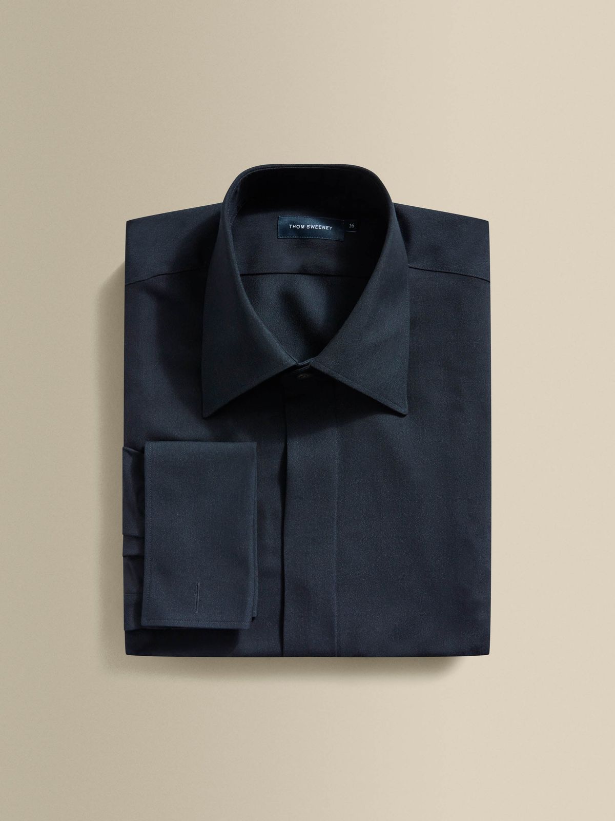 Wool Silk Fly Front Dress Shirt