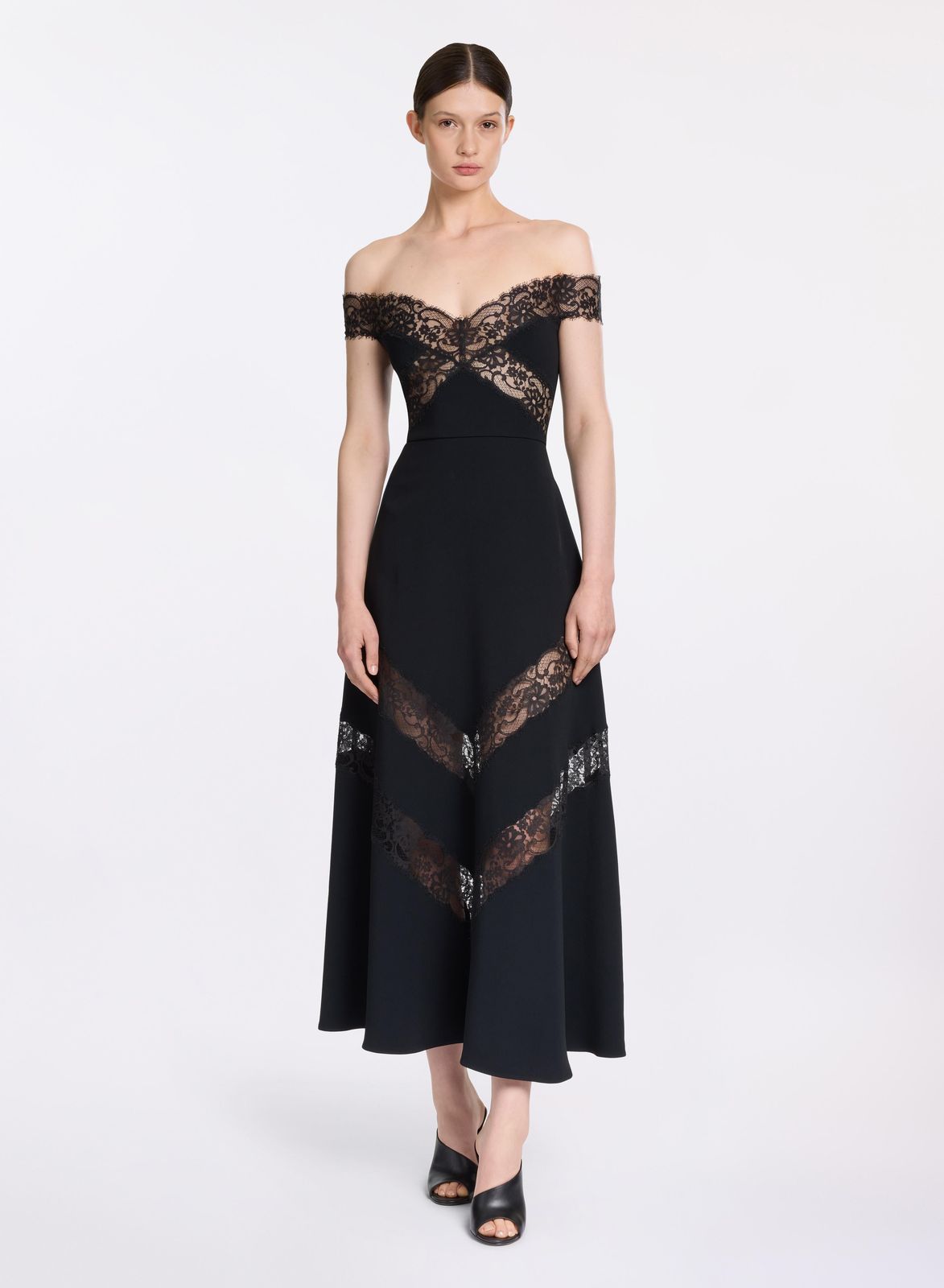 Off-The-Shoulder Midi Dress