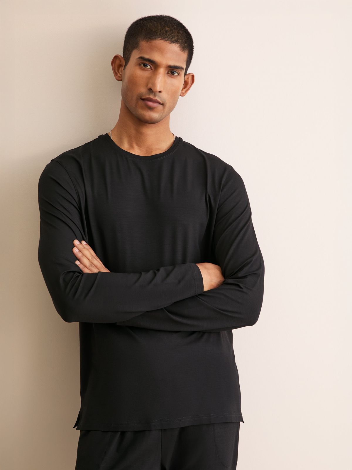 Basel Micro Modal Long Sleeve T-Shirt Black