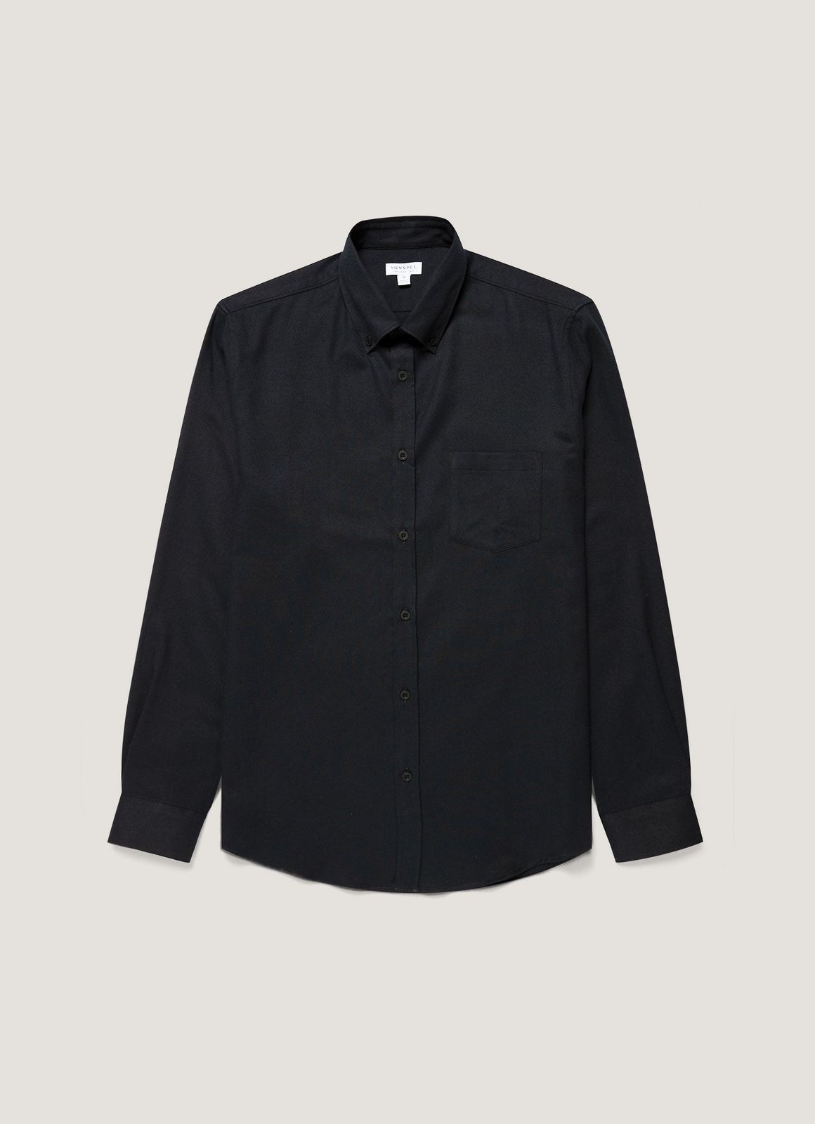 Men's Button Down Flannel Shirt in Black