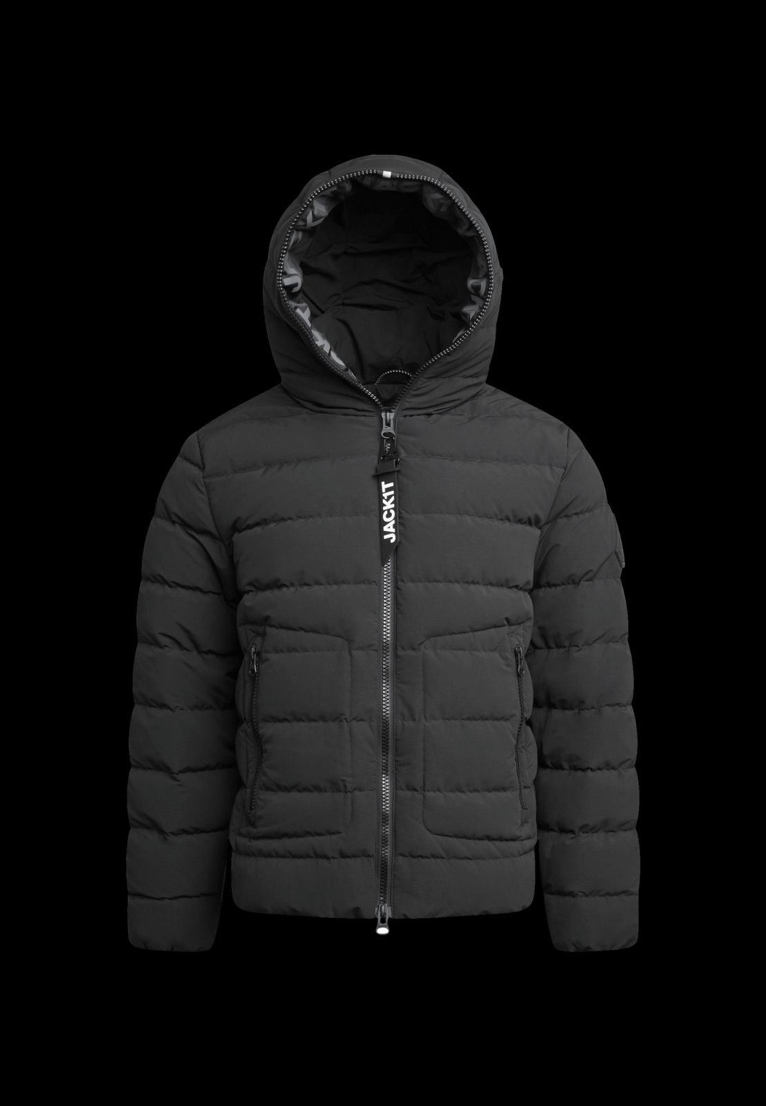 R4d Tramline Puffer Racer Jacket Matt Black