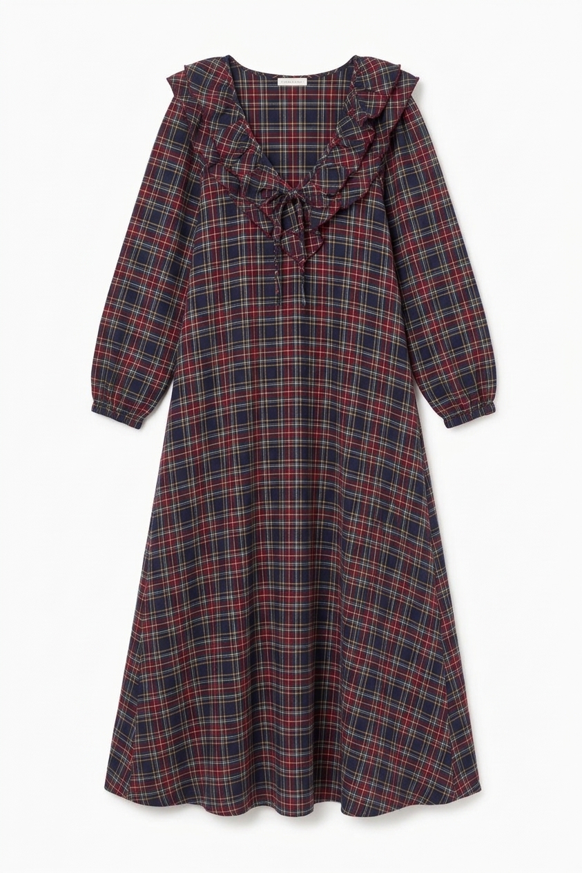 Barbs Nightdress - Tawny Check